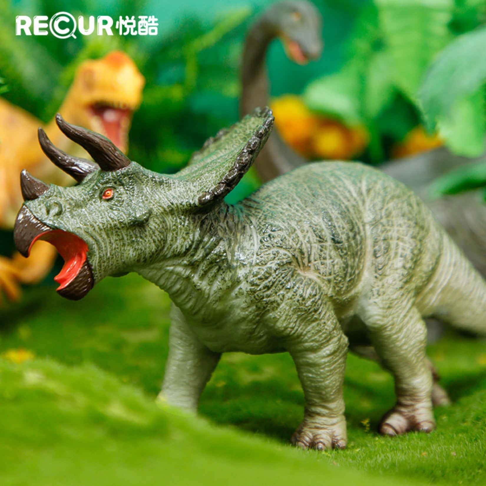 RECUR Triceratops Dinosaur Model Decor