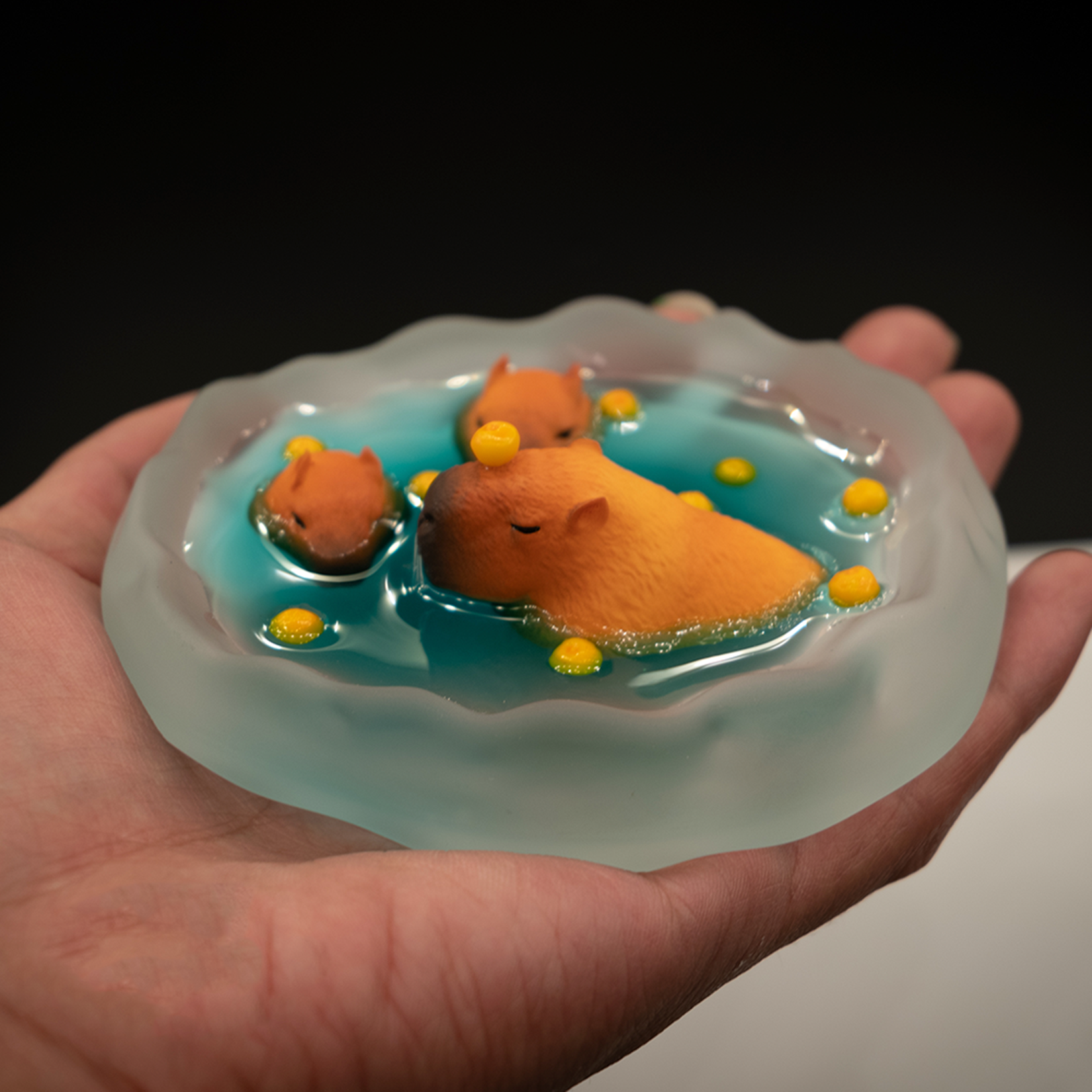 Bathing Capybara Figure Animal Figure