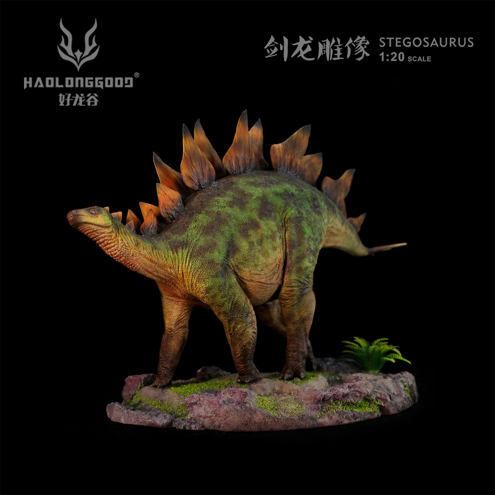 HAOLONGGOOD 1:20 Scale Stegosaurus Model
