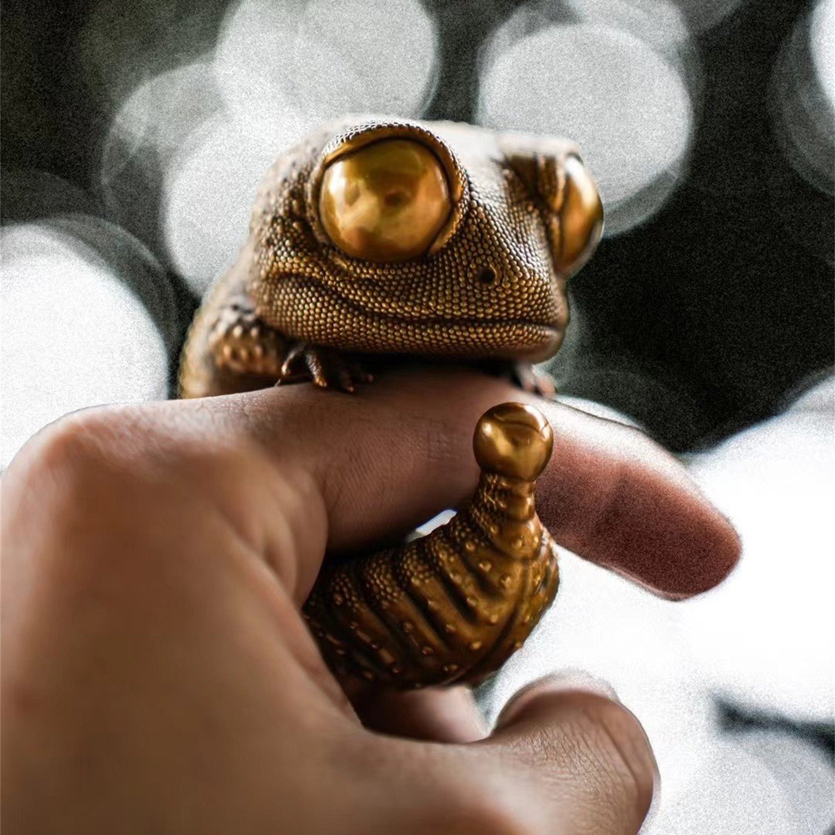 BOWUZHI Studio Bronze Gecko Figurines