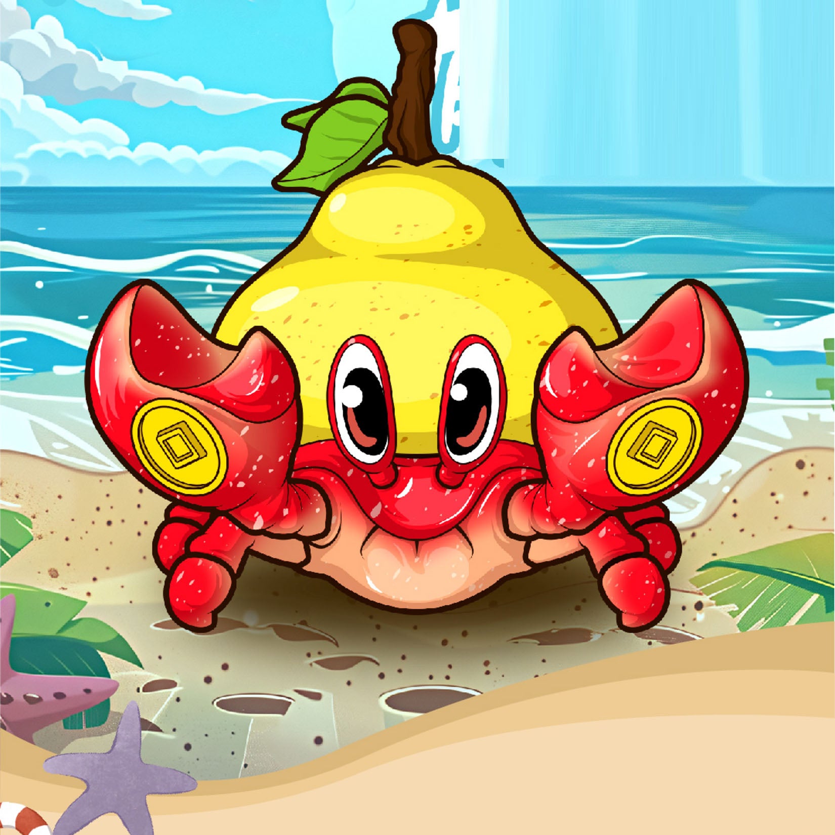 Einsiedlerkrebs Birnenmodell Kreative Figur