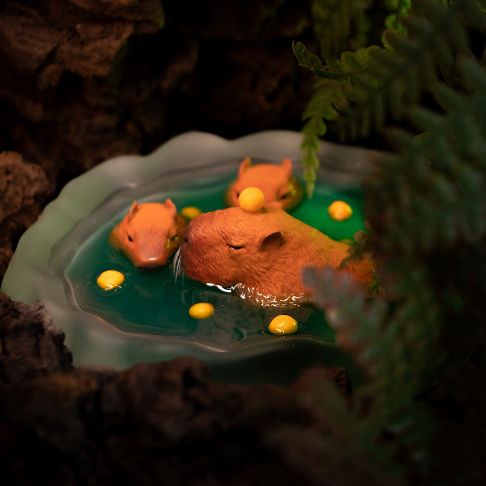 Bathing Capybara Figure Animal Figure