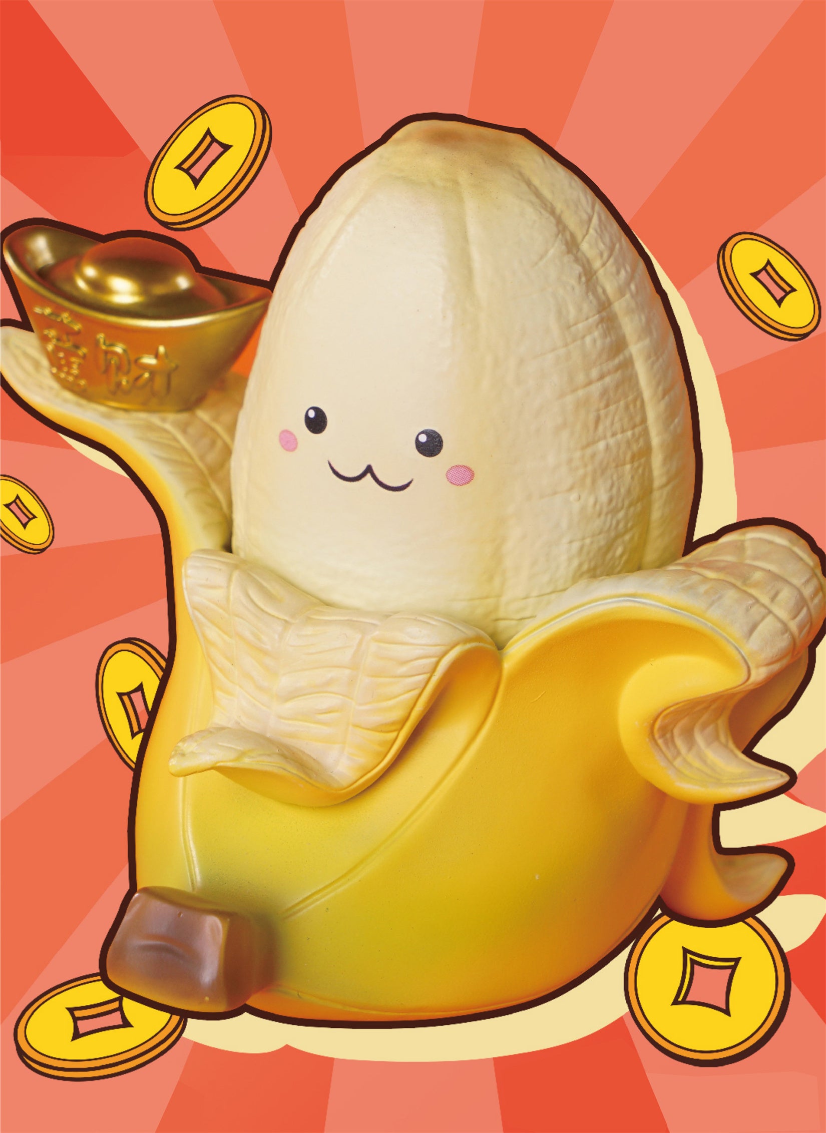 Fortune Bananas Figure Resin Model