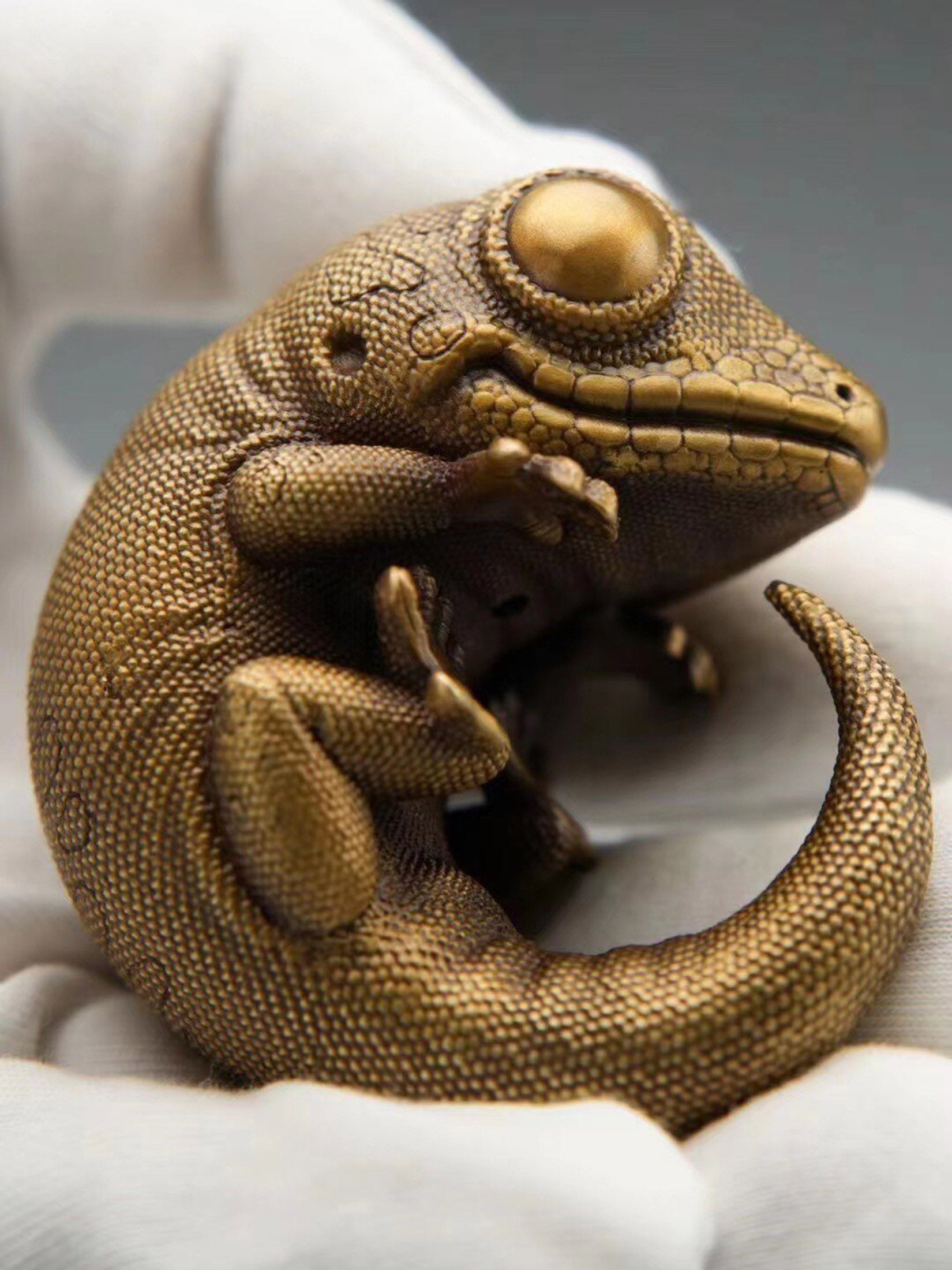 BOWUZHI Studio Bronze Geckos Model