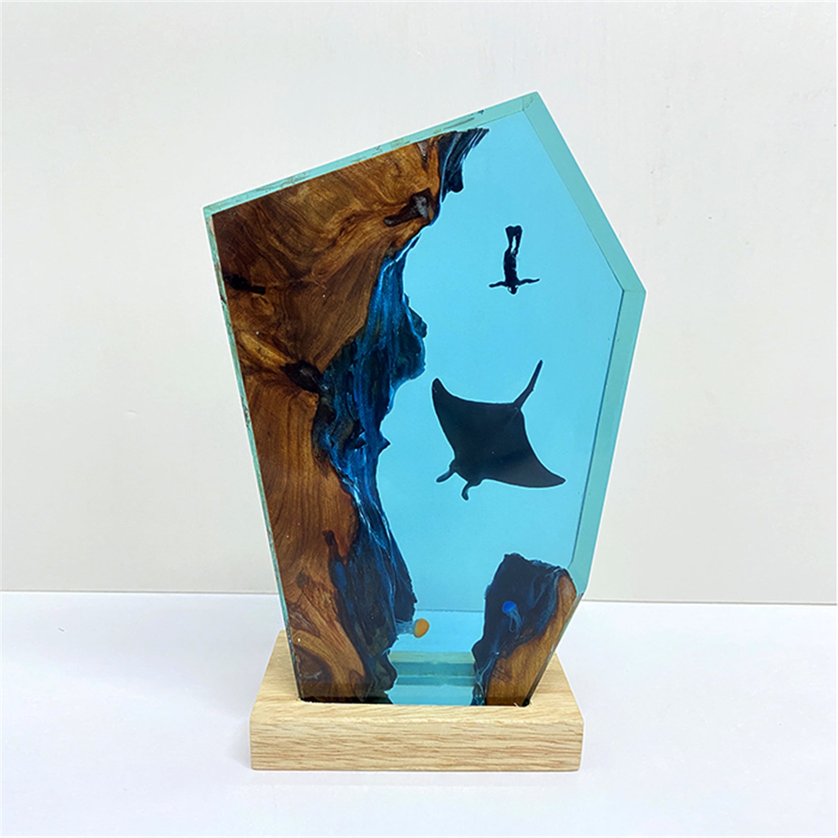 Water Jellyfish Devil Ray Ocean Art Ornament Mini Nightlight