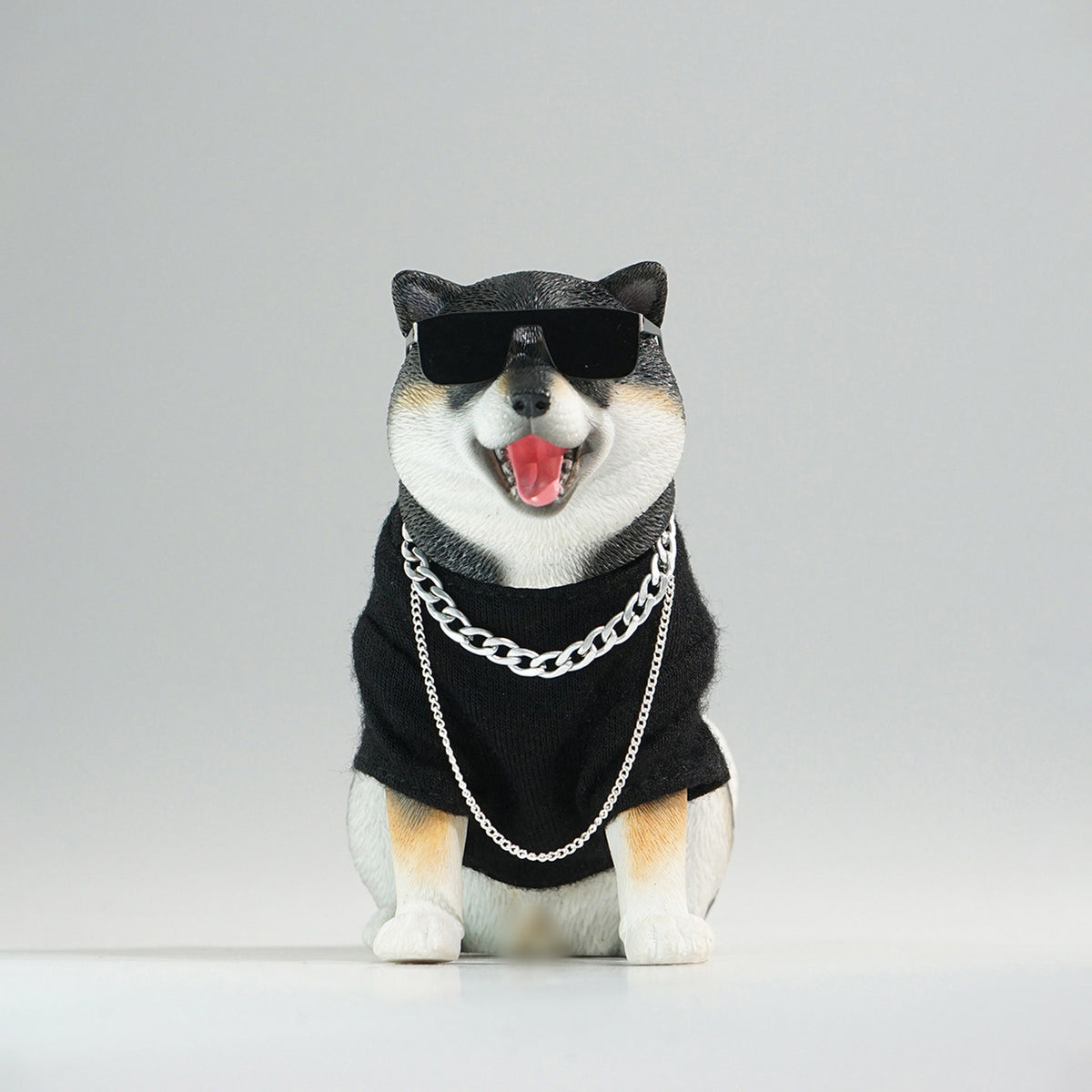 Shiba Inu Statue Animal Model Pet Figurine Decor