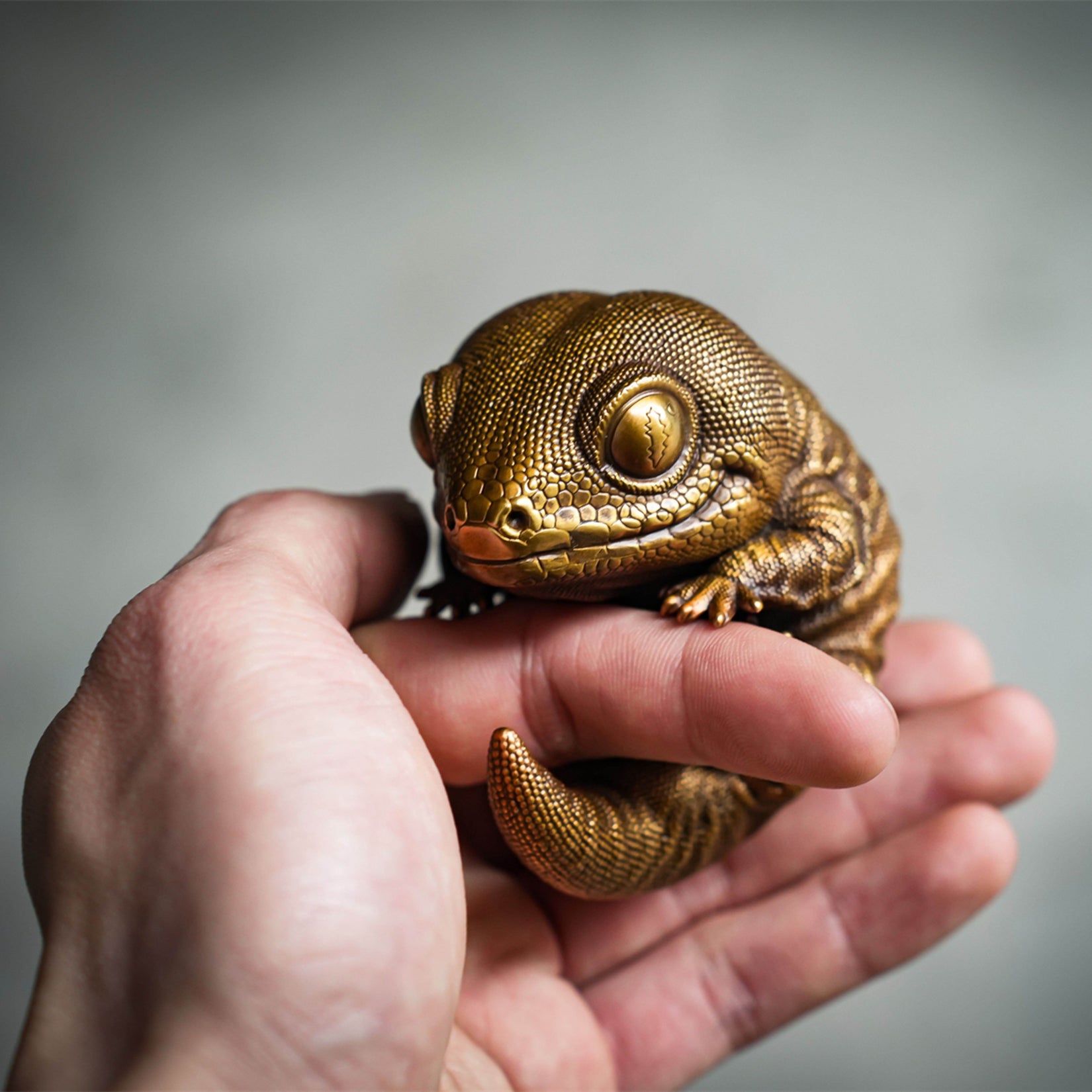 BOWUZHI Studio Bronze Gecko Figurines