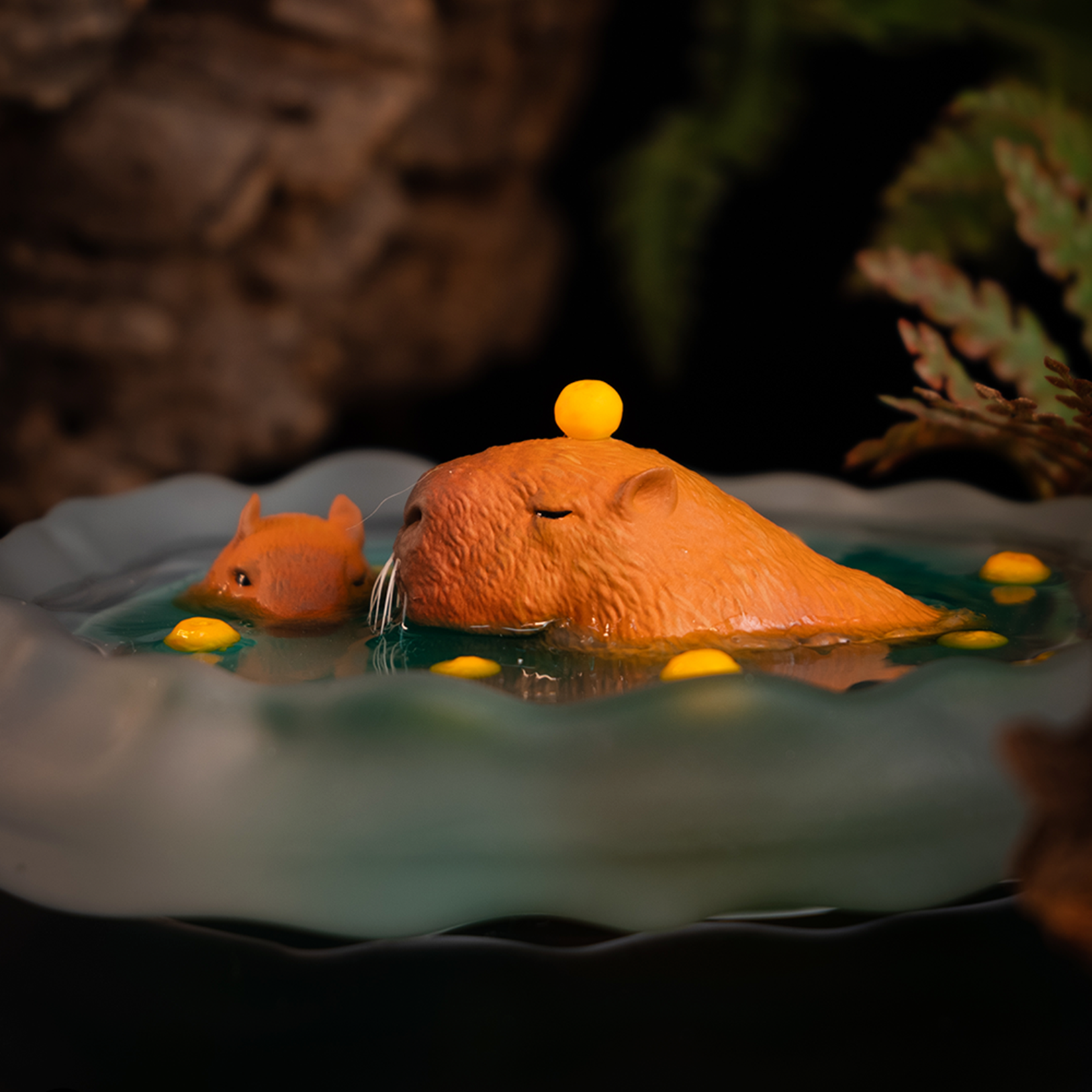 Bathing Capybara Figure Animal Figure
