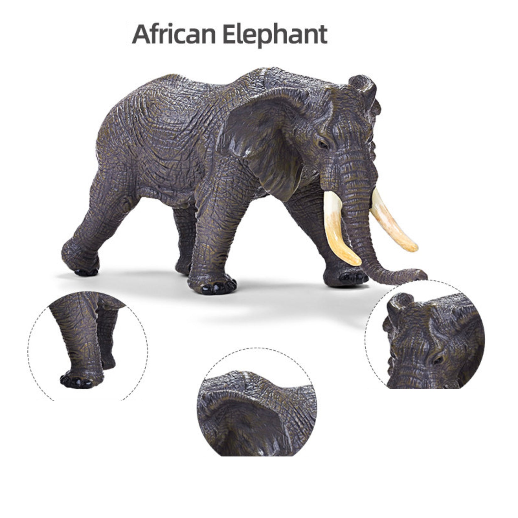 RECUR African Elephant Model Animal Figure