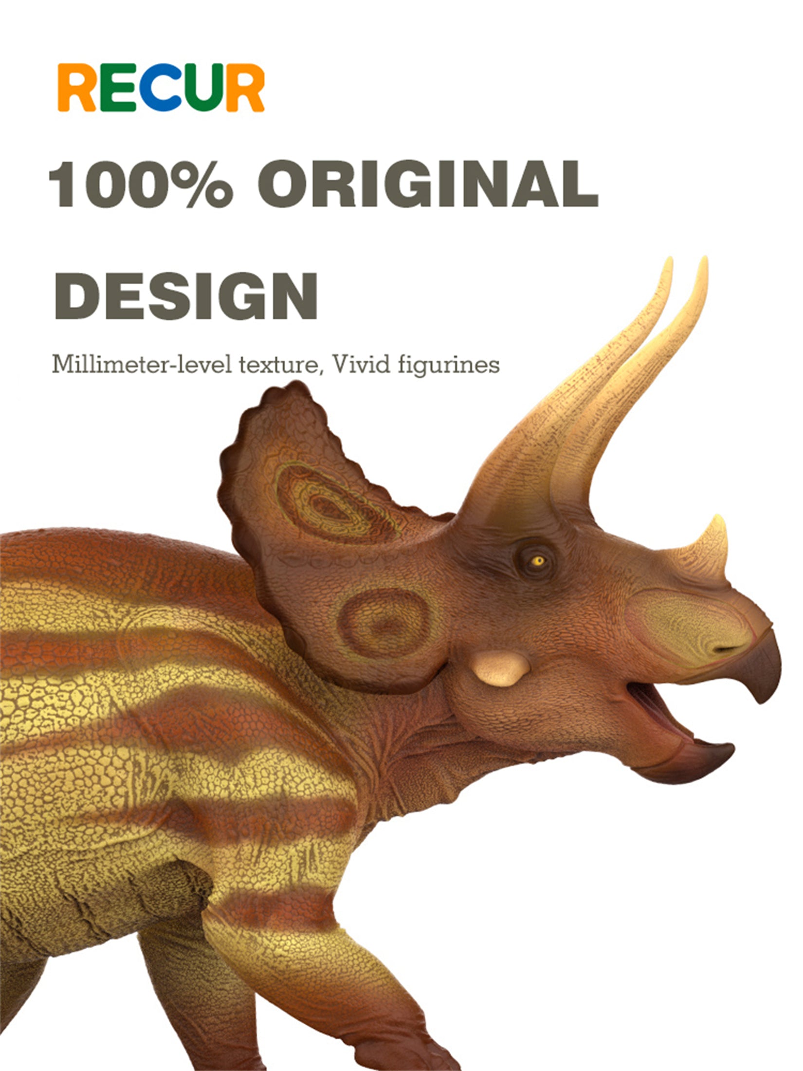 RECUR 1:35 Scale Triceratops Marsh Model