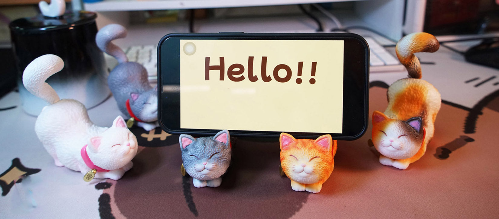 Flop-over Cat Model Resin Animal Figure