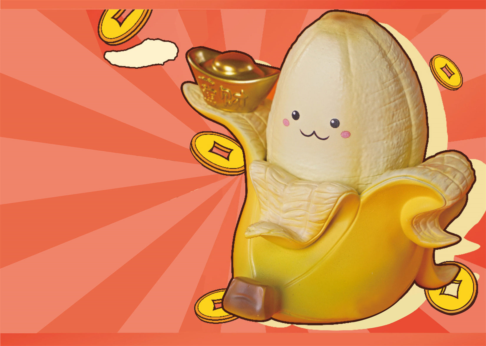 Fortune Bananas Figure Resin Model