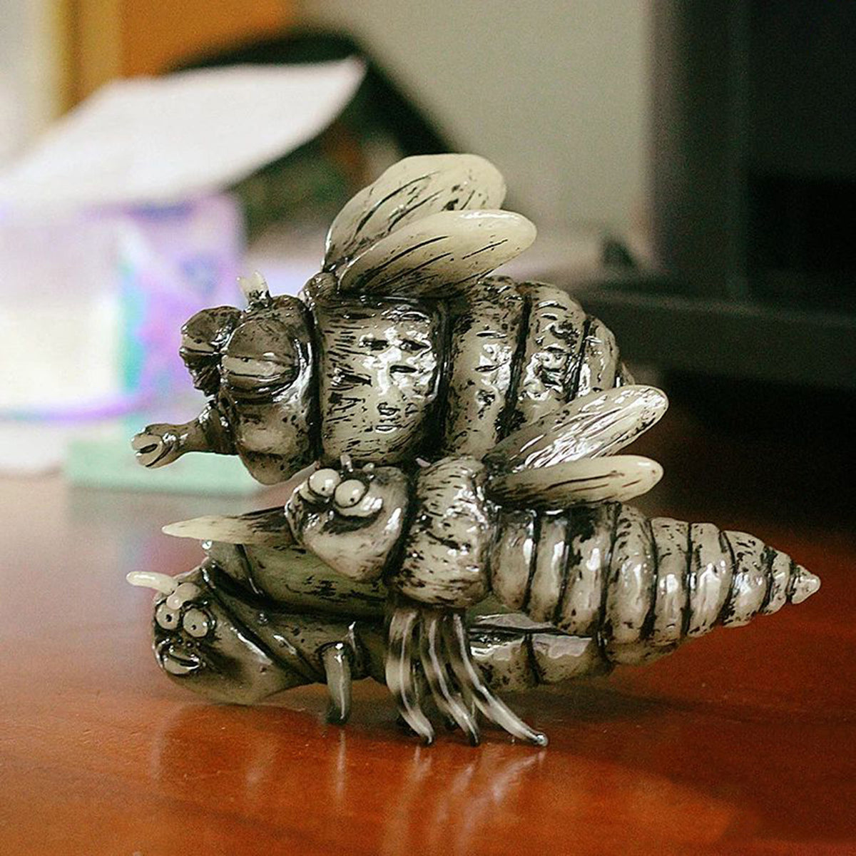 Funny Ugly Bug Statue Insect Figurine Desktop Decor