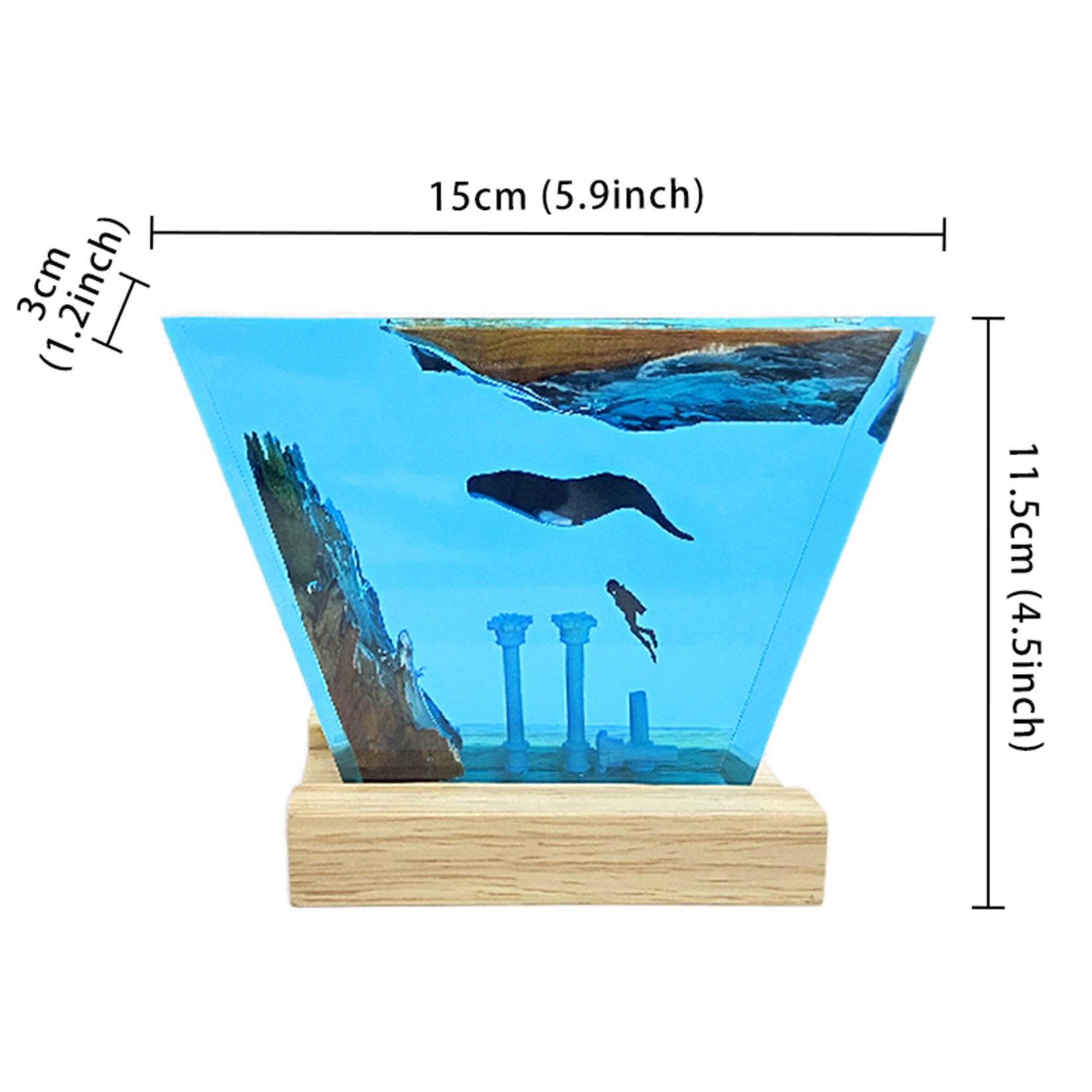 Humpback Whale Diver Night Light