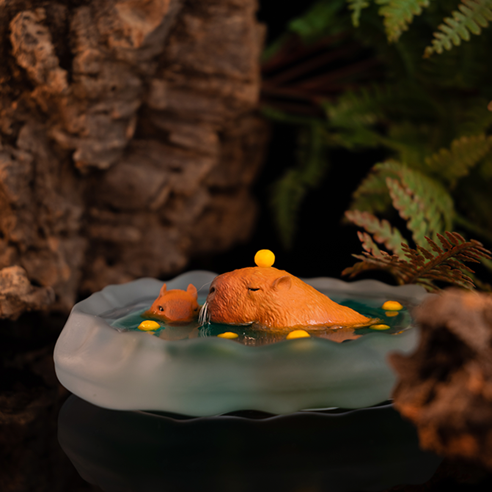 Bathing Capybara Figure Animal Figure