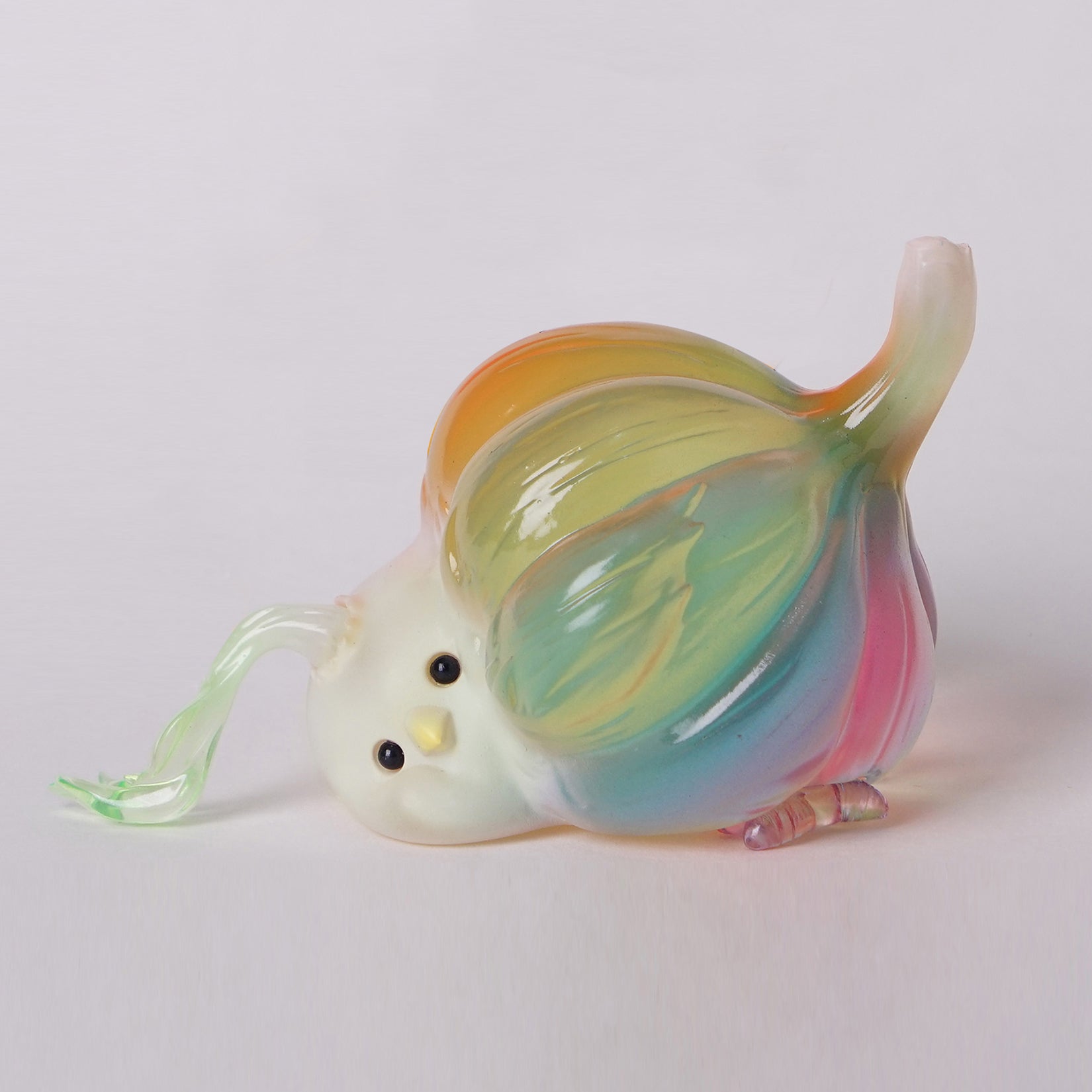 Lying Garlic Bird Model Animal Figure