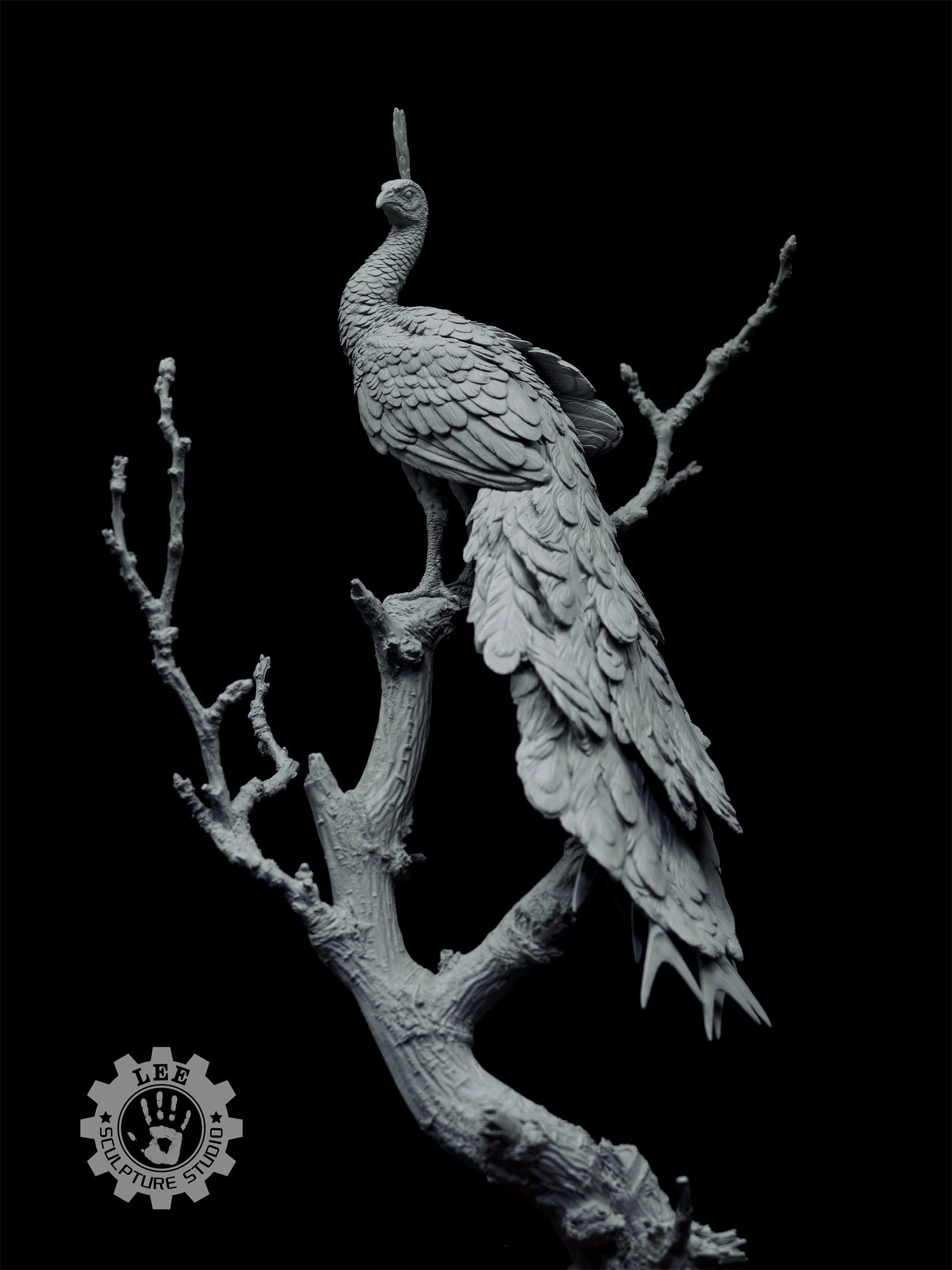 Lee 1/10 Scale Green Peafowl Scene Model