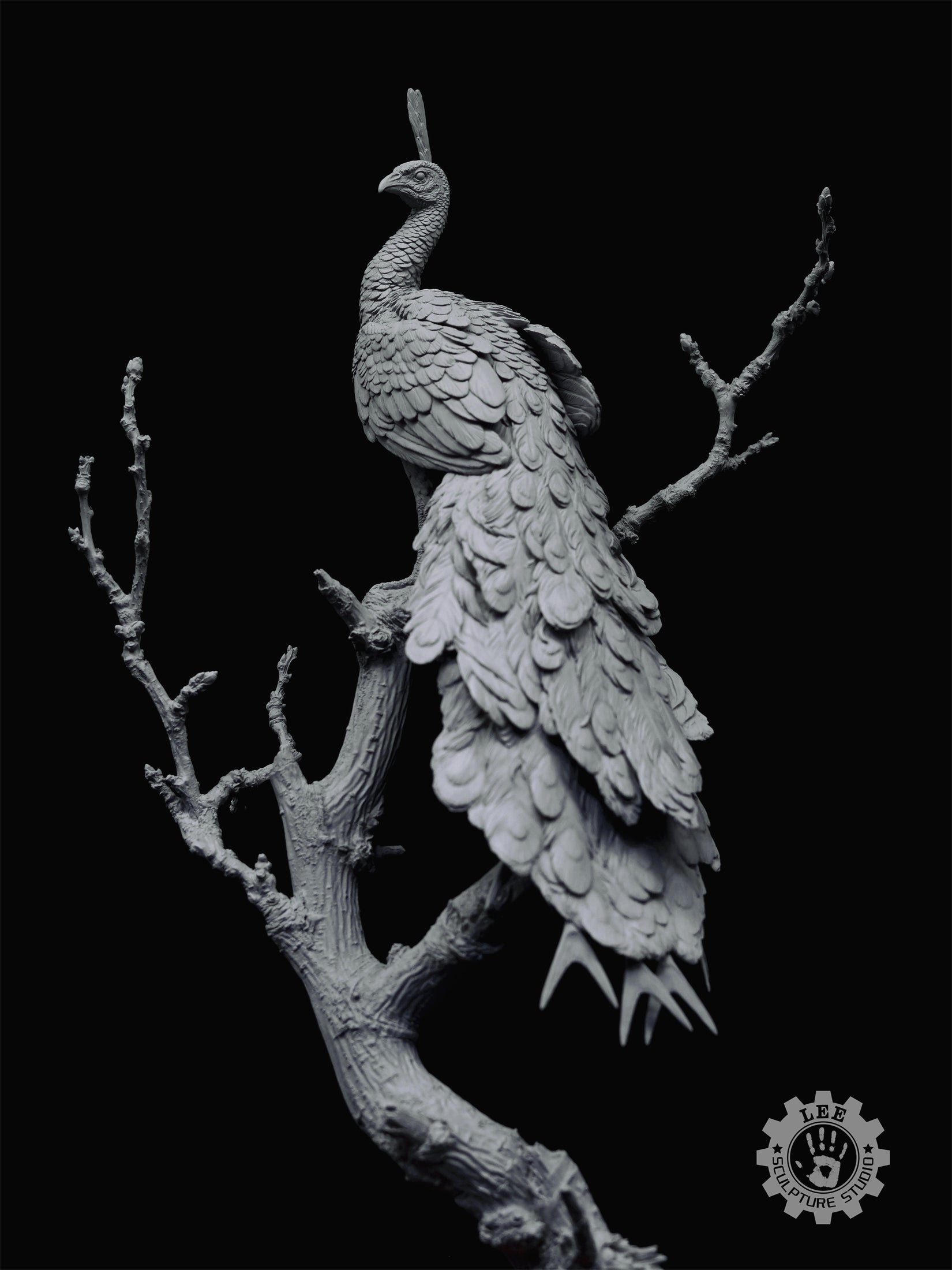 Lee 1/10 Scale Green Peafowl Scene Model