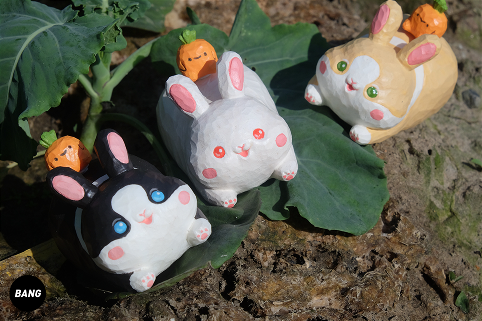 Kaninchen zieht Radieschen-Modell