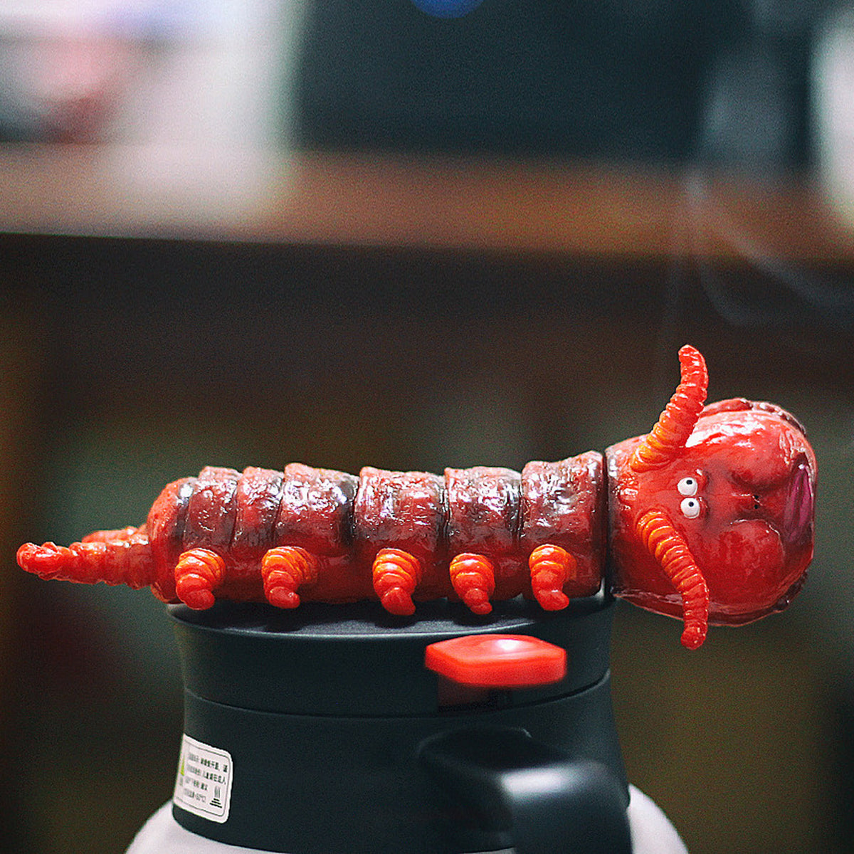 Red Centipede Articulated Head Insect Desktop Ornament