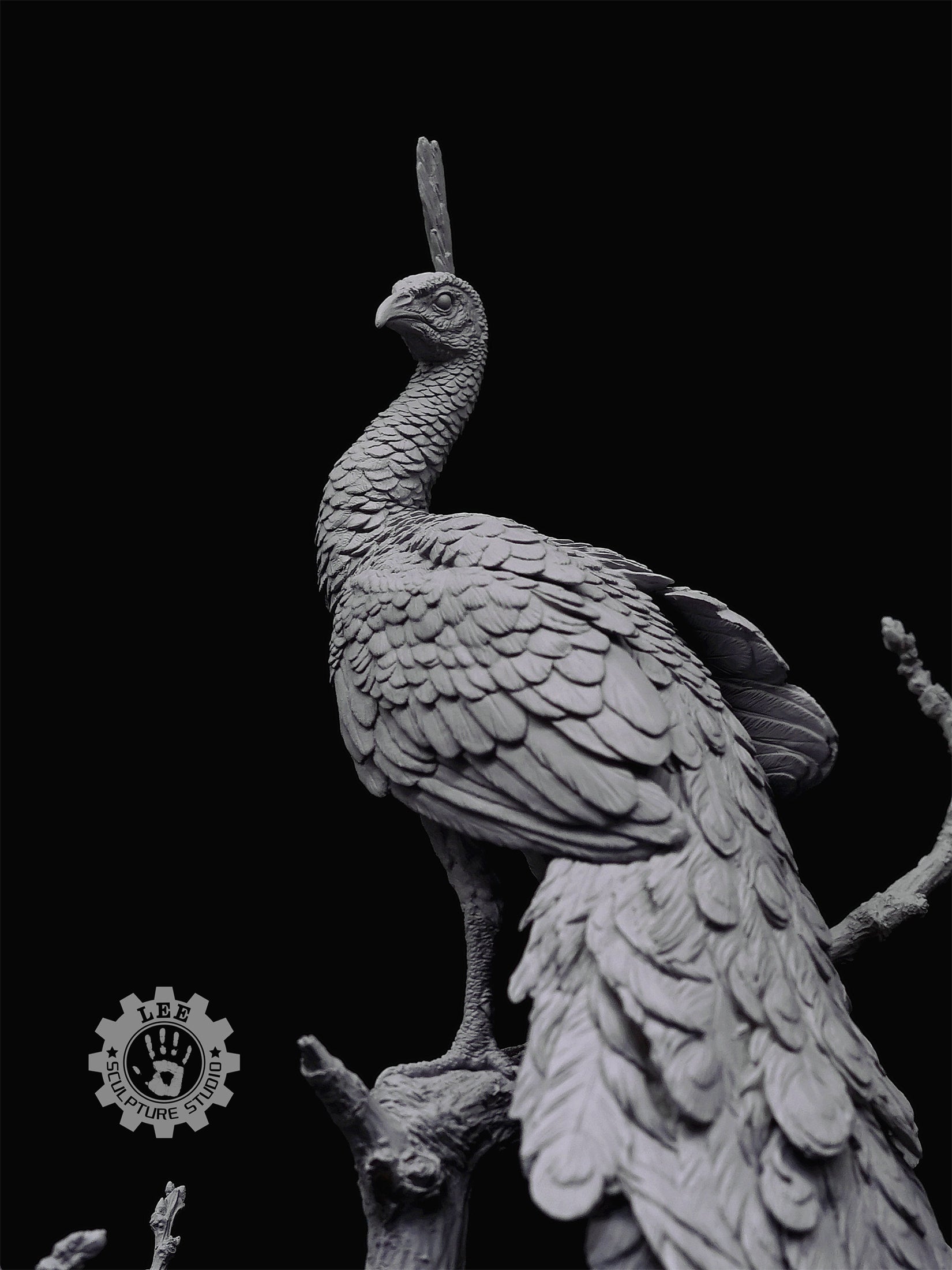 Lee 1/10 Scale Green Peafowl Scene Model