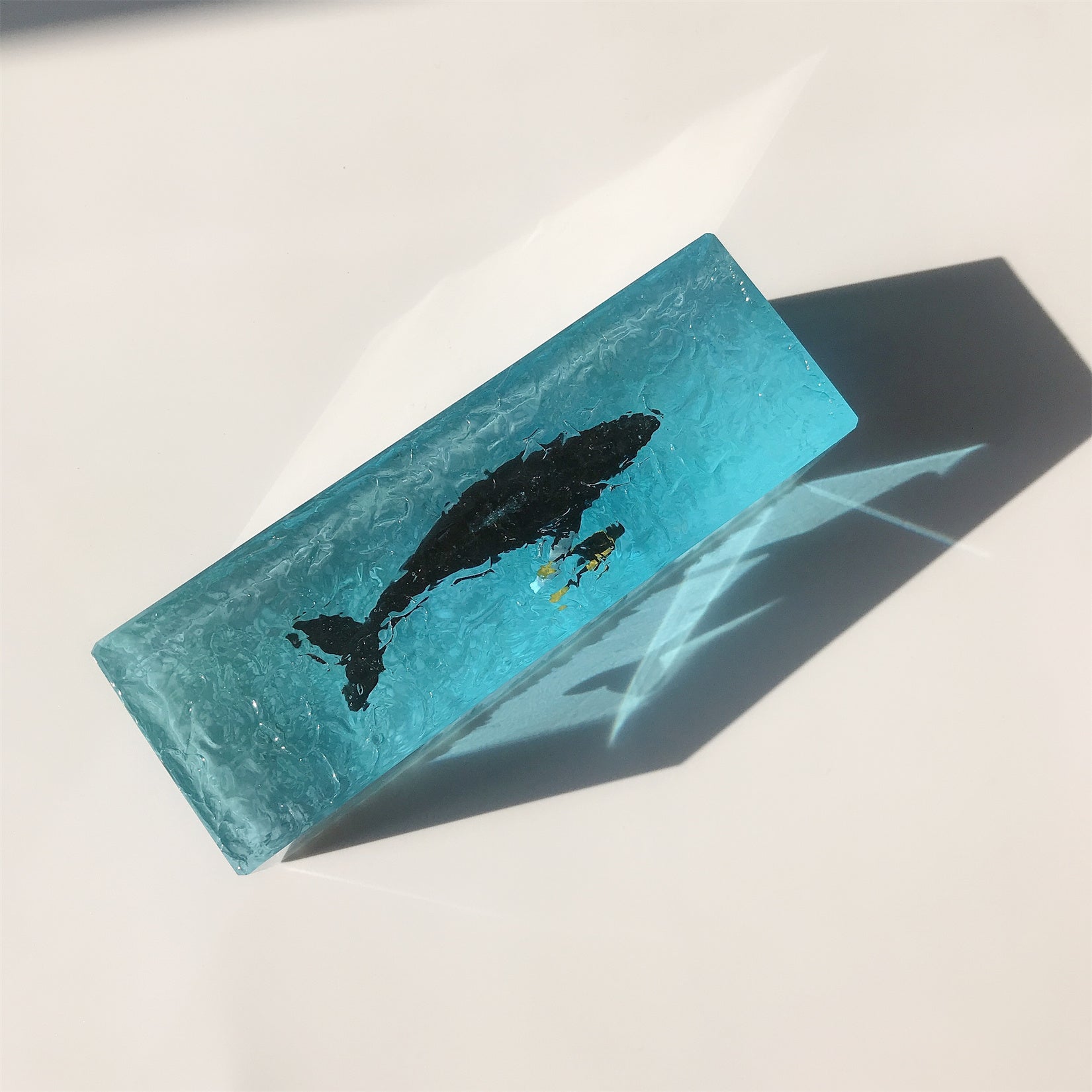 Whale Diver Ornament Resin Marine Animal Figure