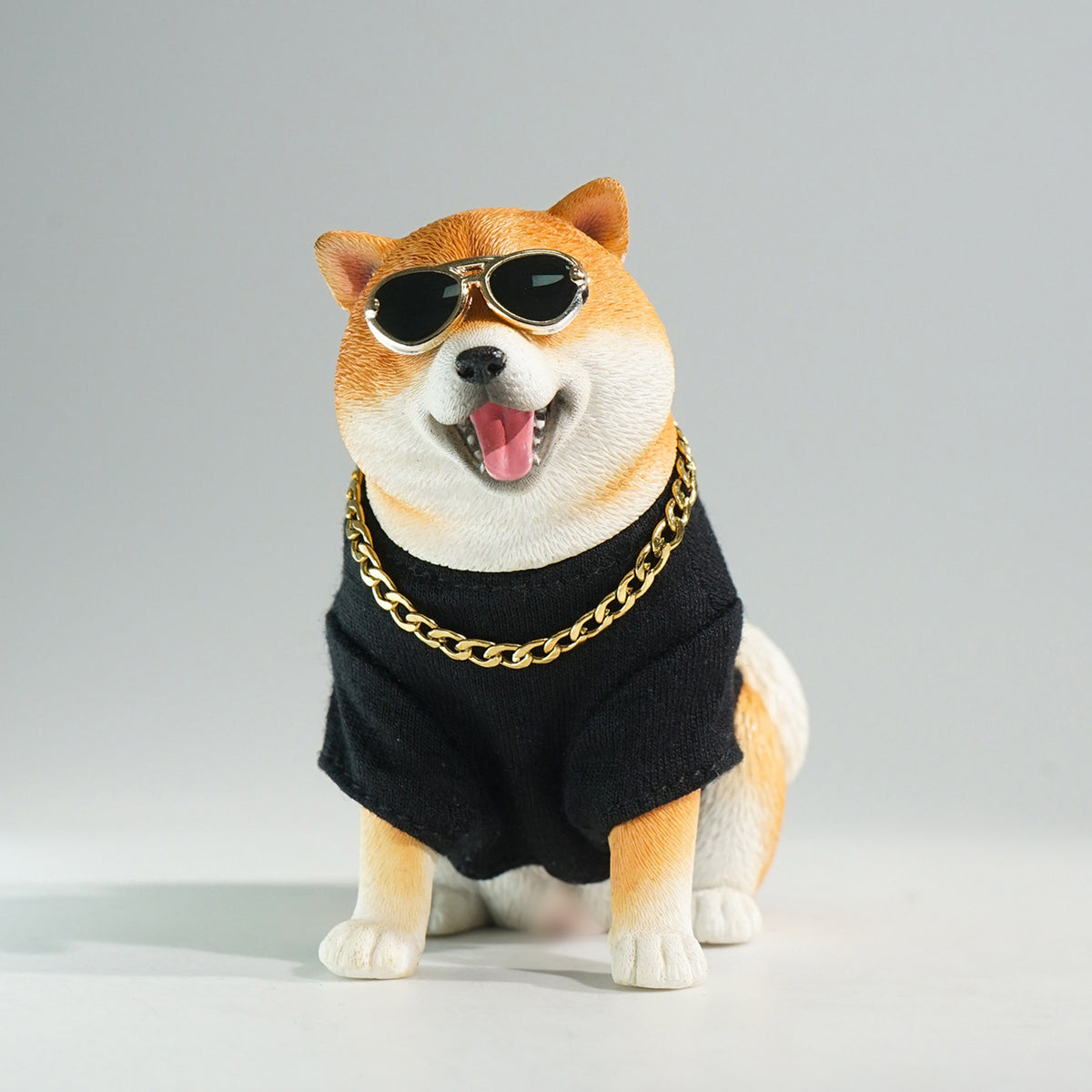 Shiba Inu Statue Animal Model Pet Figurine Decor