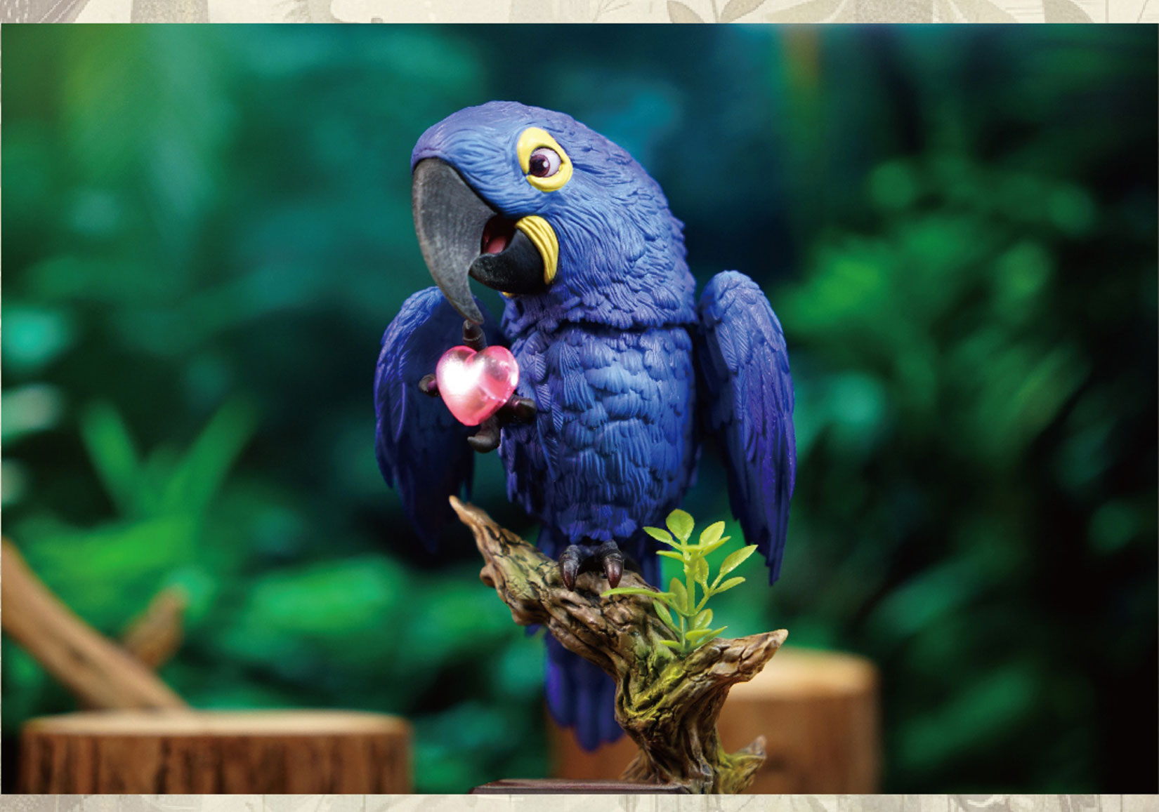 Great Green Macaw & Hyacinth Macaw Parrot Model