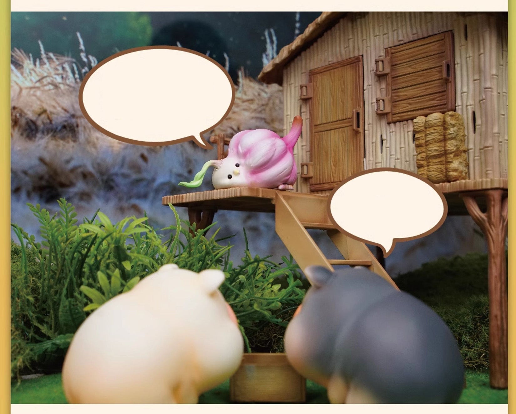 Lying Garlic Bird Model Animal Figure