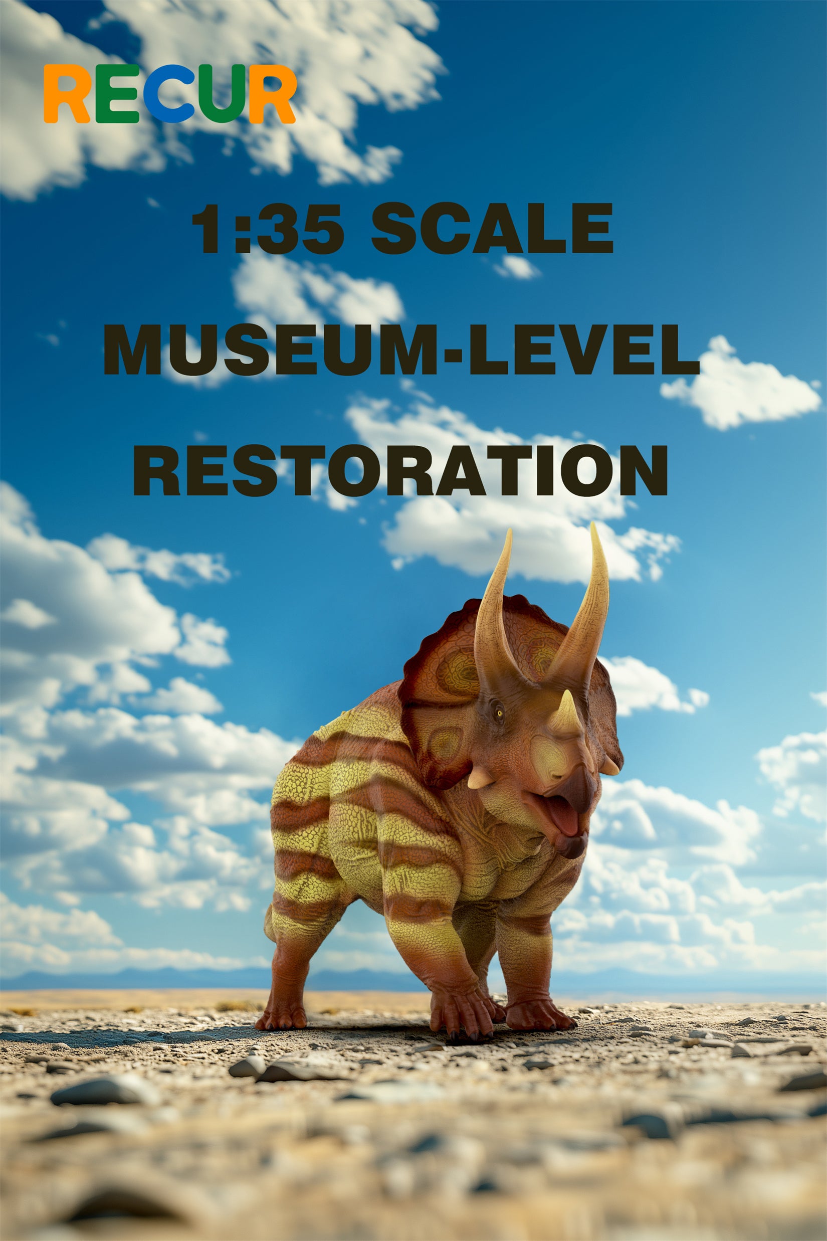 RECUR 1:35 Scale Triceratops Marsh Model