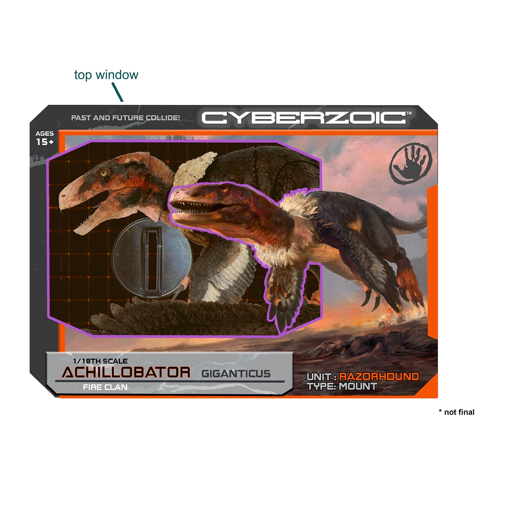 Beasts of the Mesozoic Achillobator giganticus- Cyberzoic- 1/18th scale action figure
