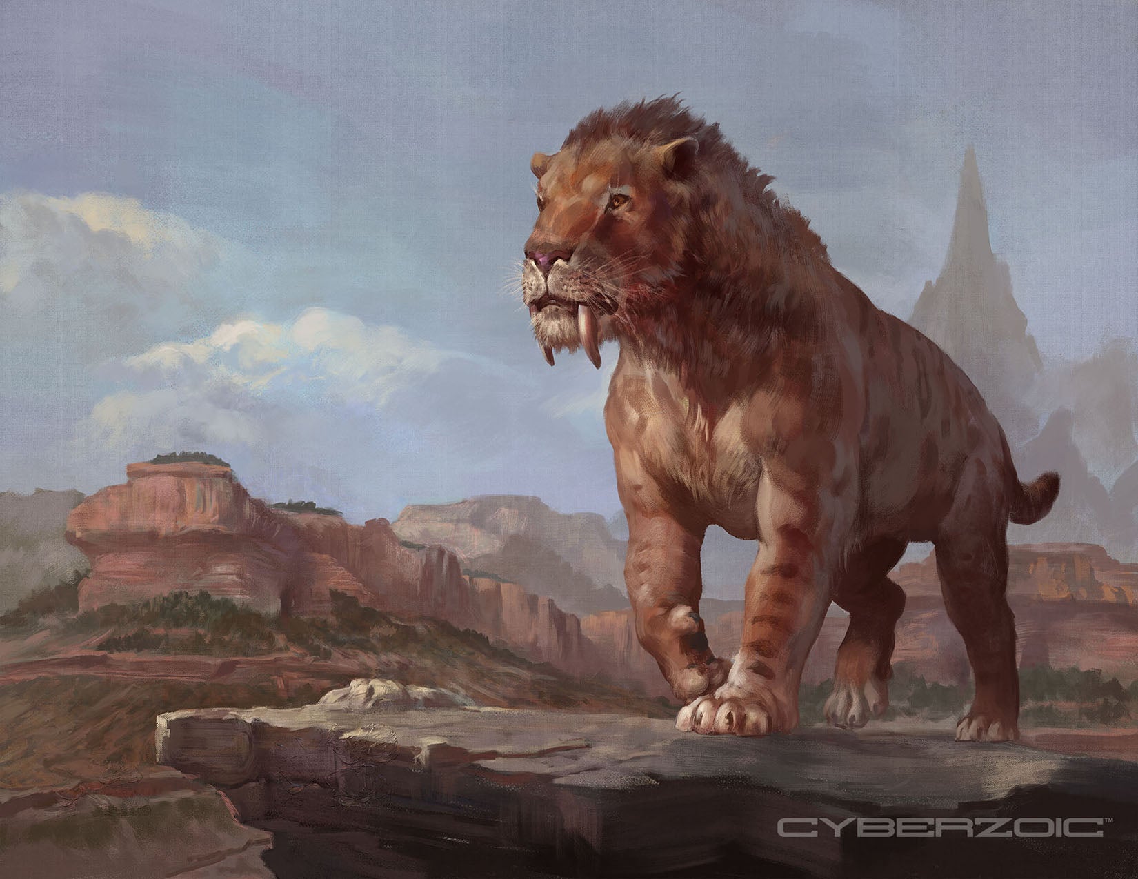 Beasts of the Mesozoic Smilodon populator- Cyberzoic 1/12th scale action figure