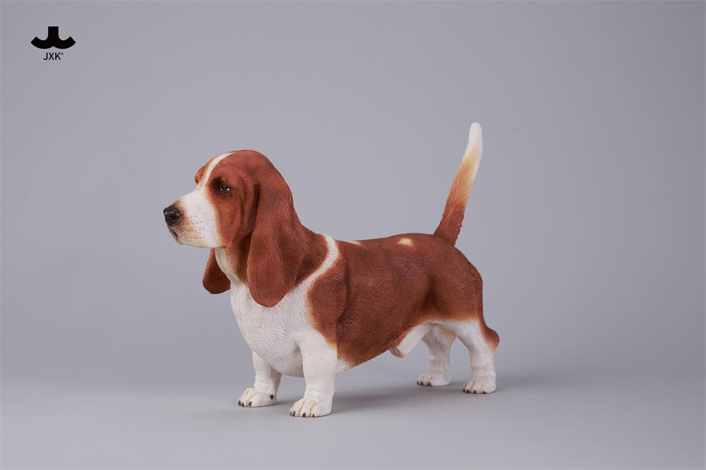 JXK Basset Hound Dog Model Animal Figure