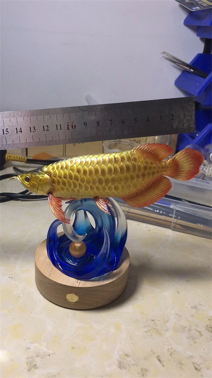 Goldfish Gold Arowana Model