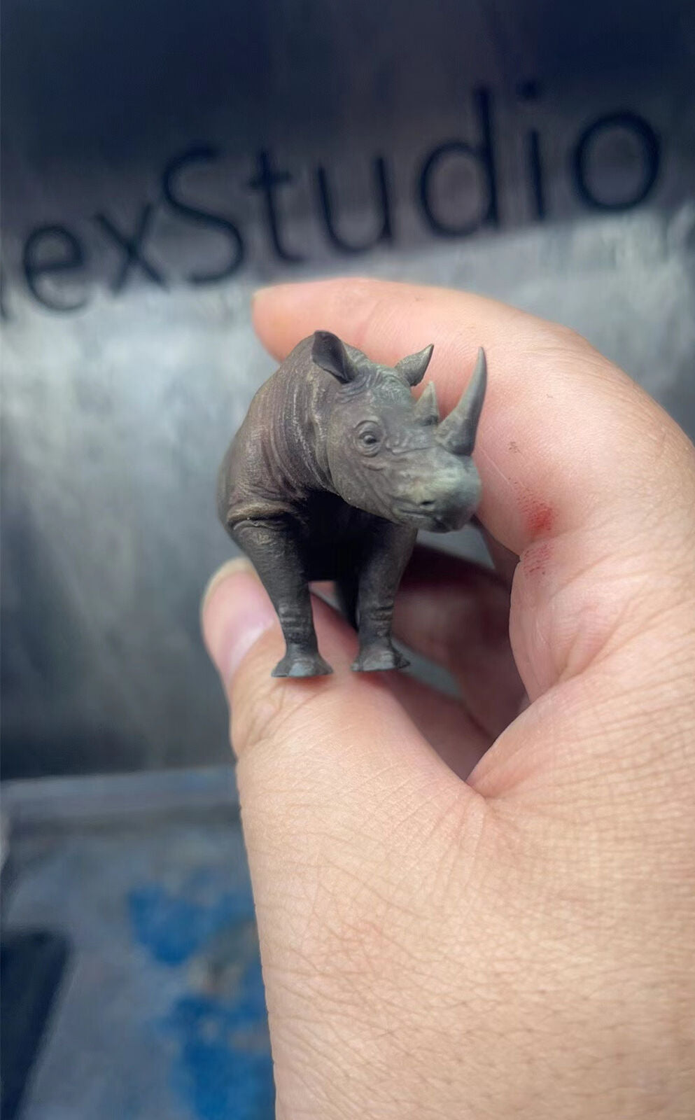 Alex Studio Sumatran Rhinoceros Painted Model