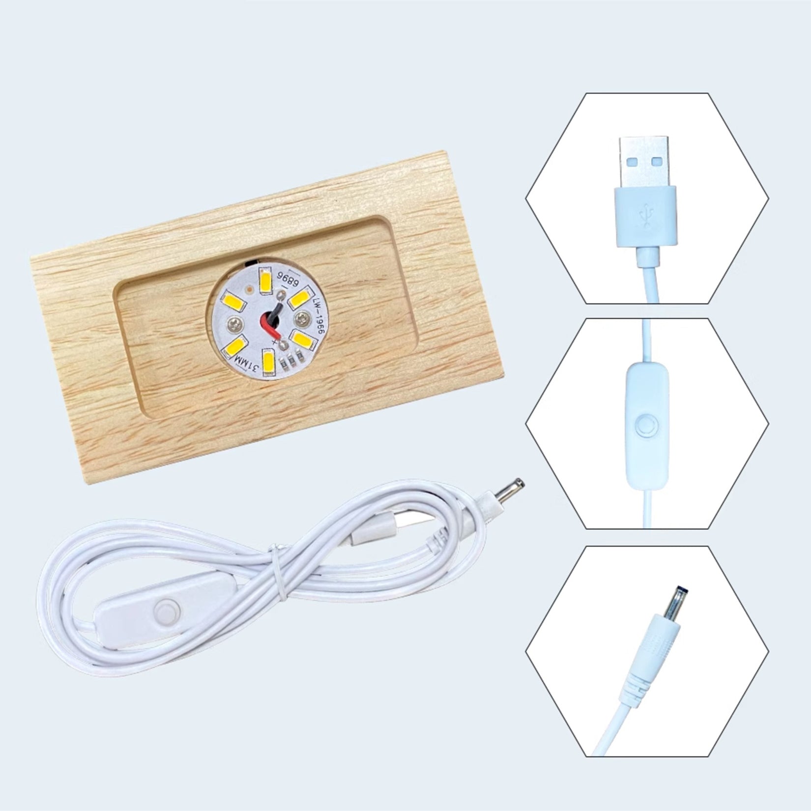 Water Jellyfish Devil Ray Ocean Art Ornament Mini Nightlight