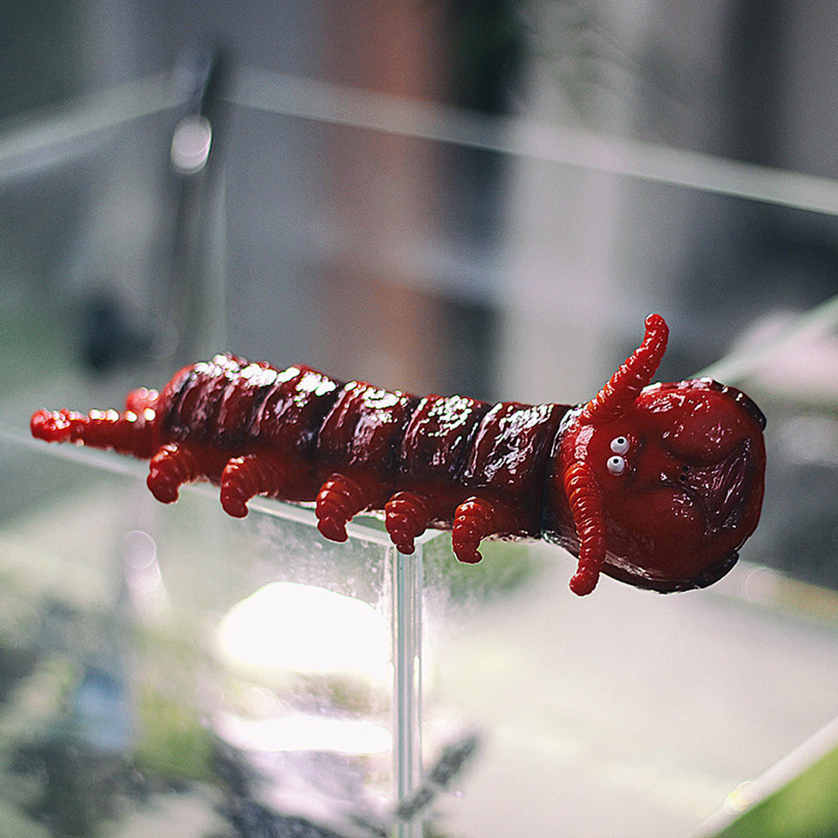 Red Centipede Articulated Head Insect Desktop Ornament