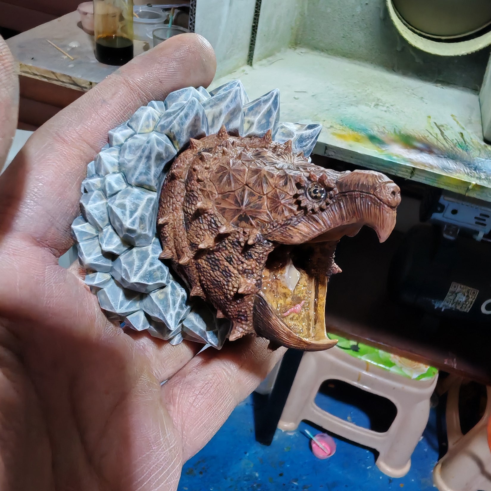 Chelydridae Resin Fridge Magnet Model