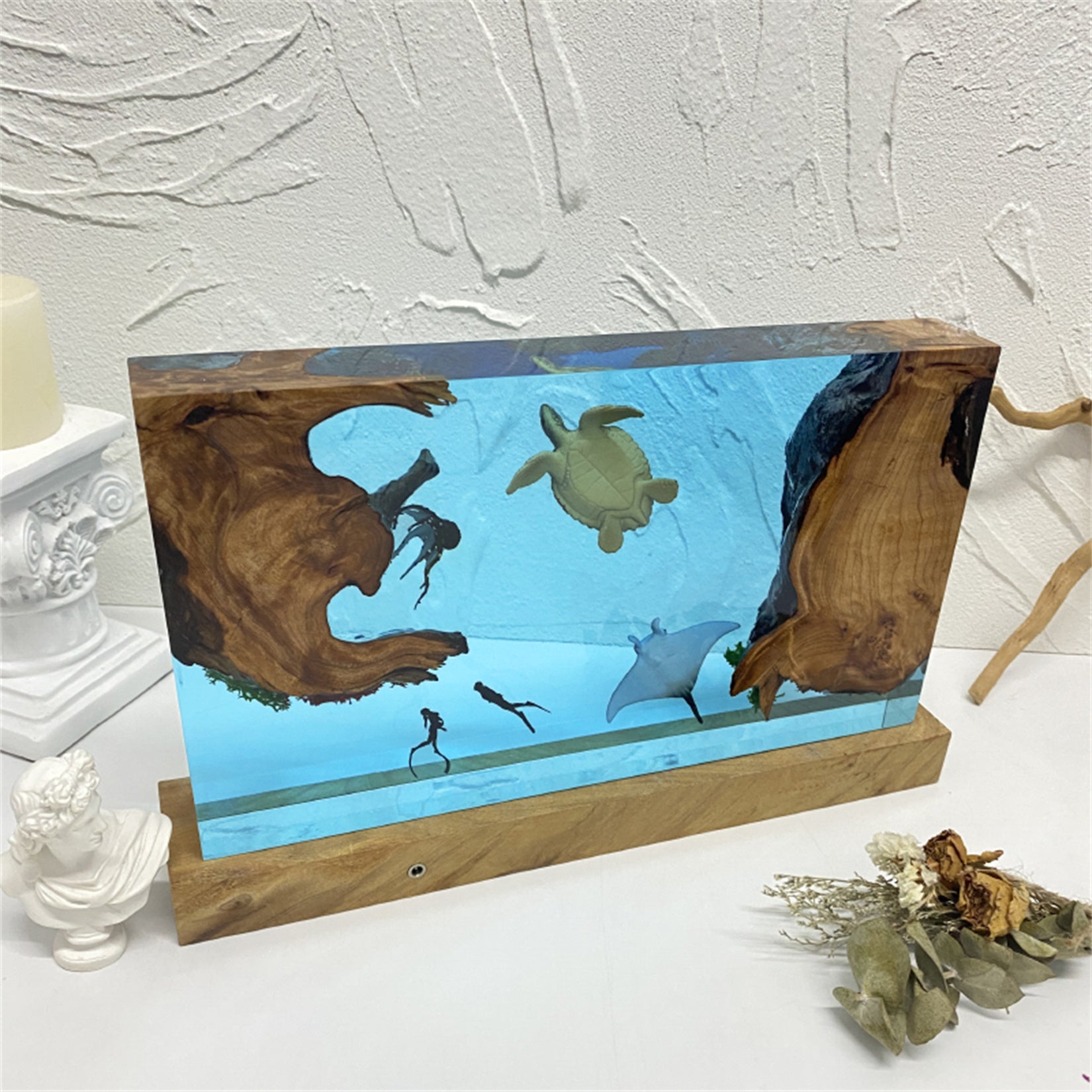 Resin Turtle Landscape Mini Nightlight Animals Figure