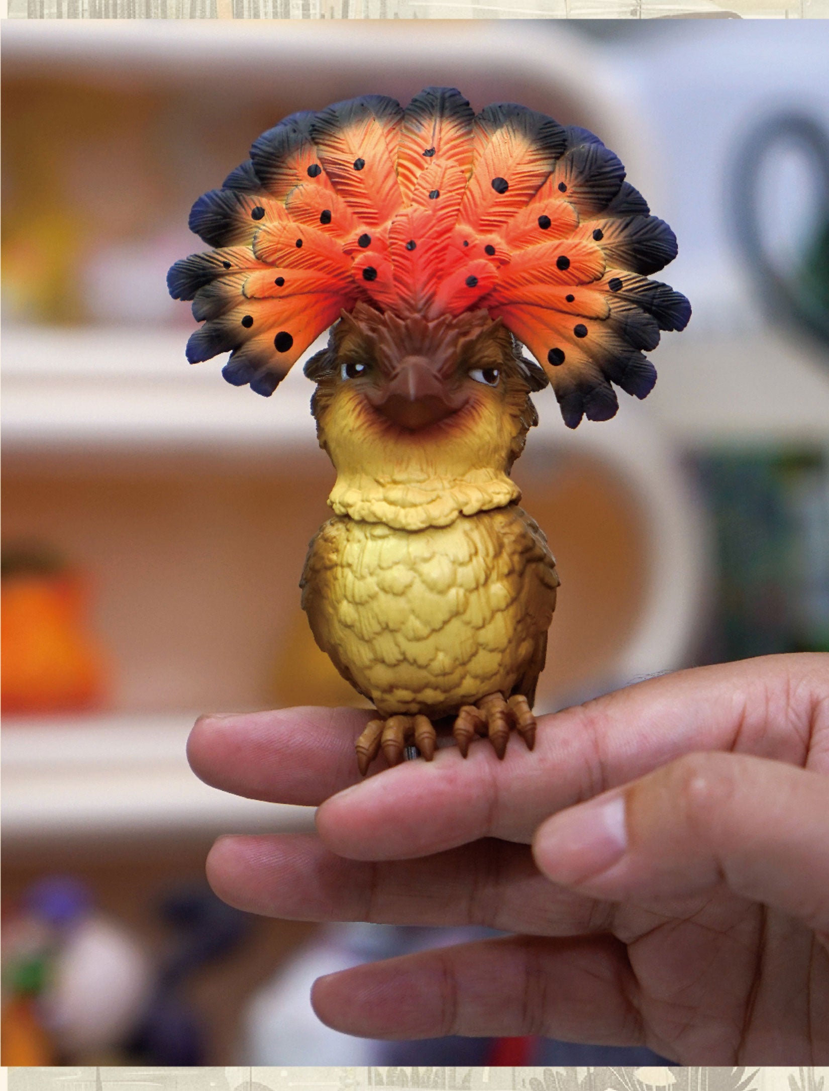 Onychorhynchus Coronatus Model Resin Bird Figure