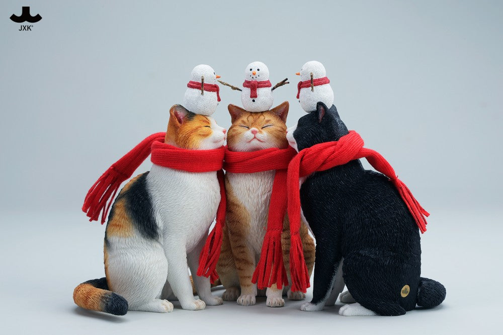 JXK Warm Cat In Winter Corner Figure