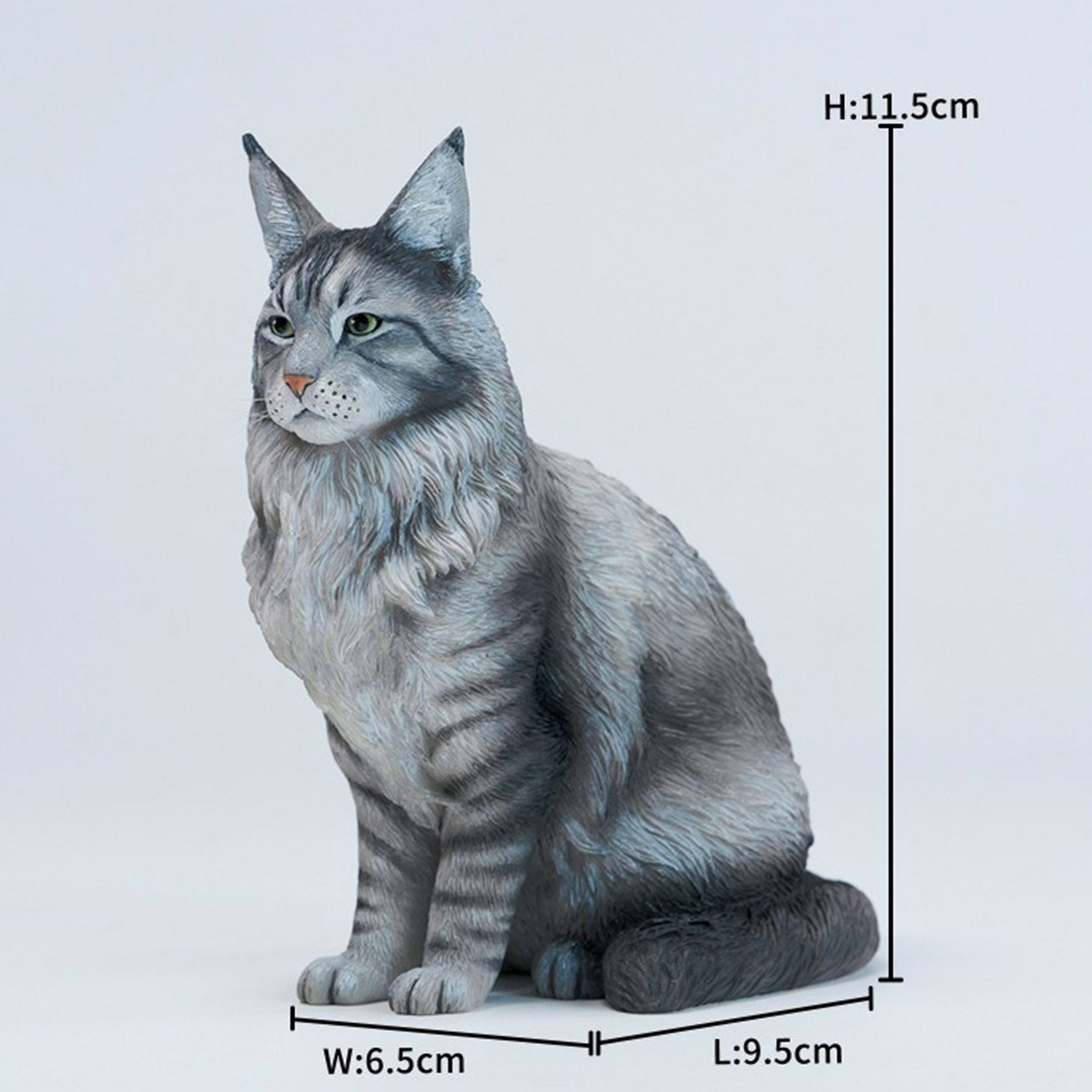 JXK Studio Sitting Upright Maine Coon Cat Model