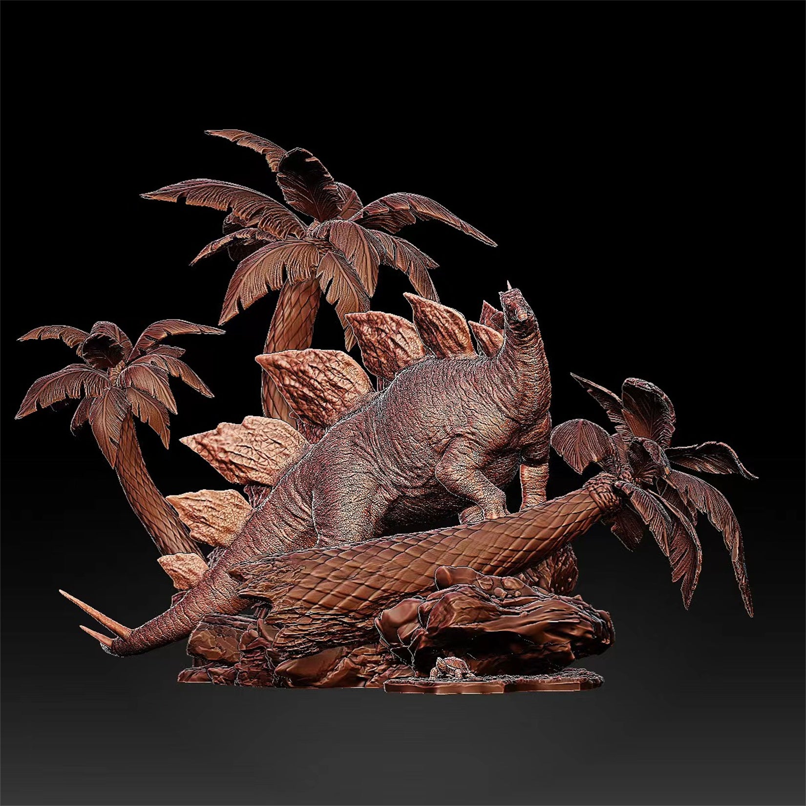 1/35 Scale Stegosaurus Scene Model Kit