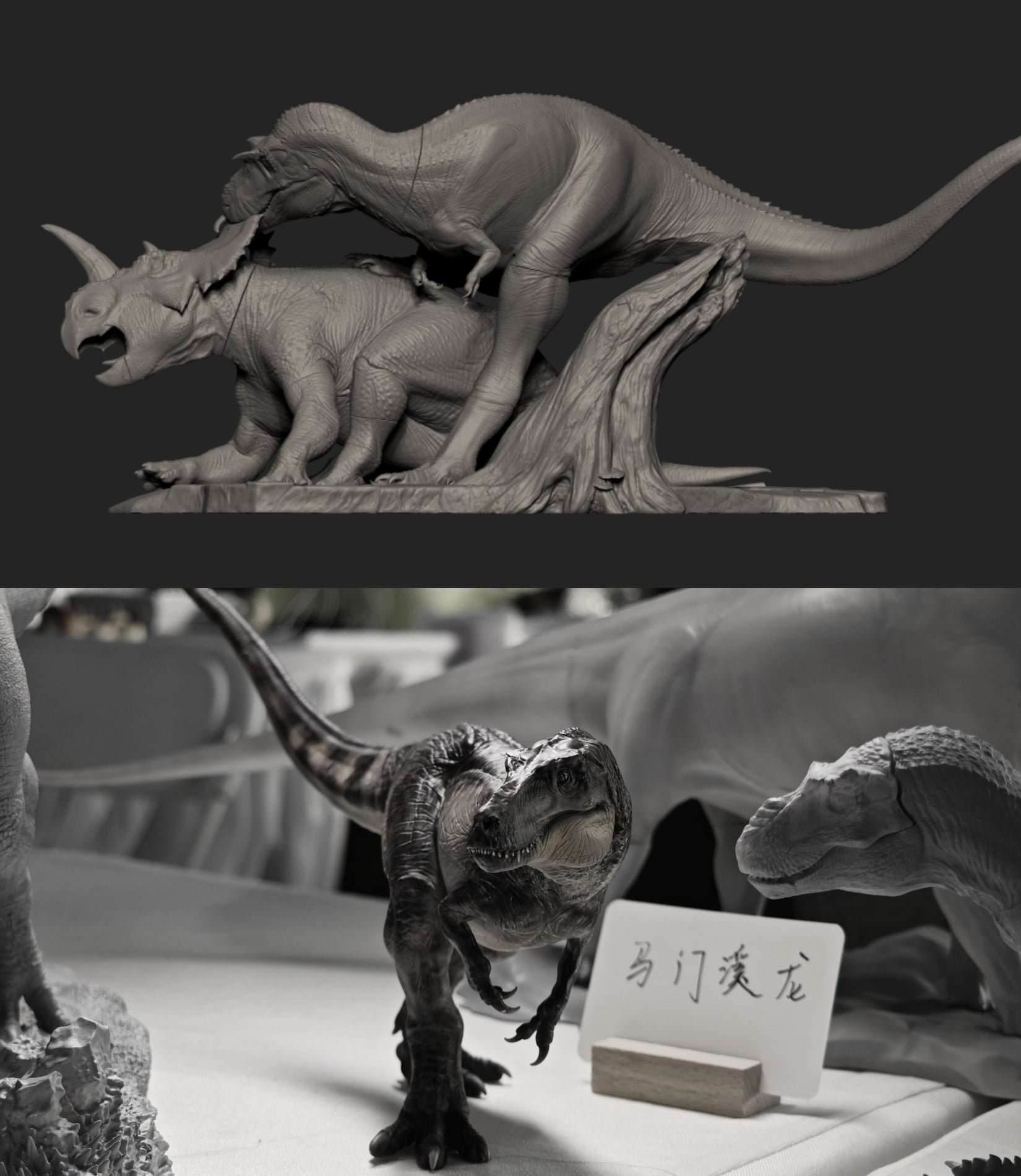 Greenhouse Revolution Studio 1/15 Scale Gorgosaurus Hunt Centrosaurus Scene Model
