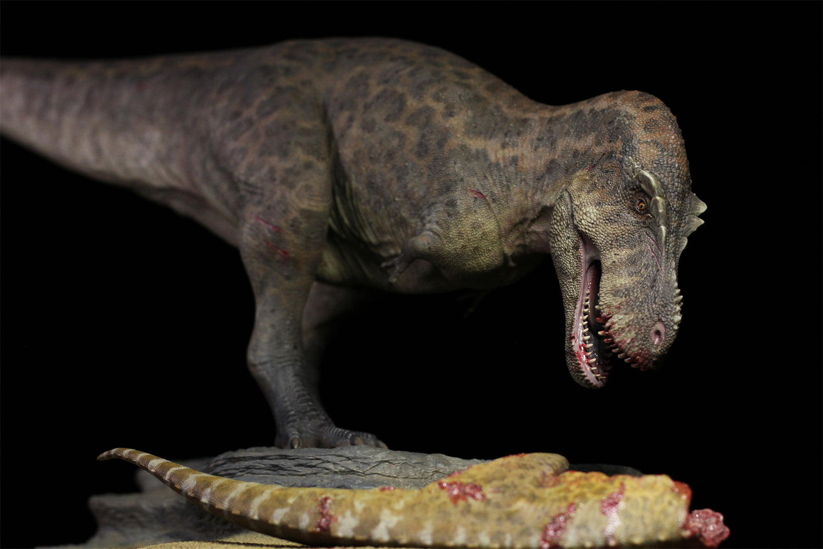 HOCHEN 1/20 Scale Tarbosaurus Hunt Hadrosaurs Scene Model