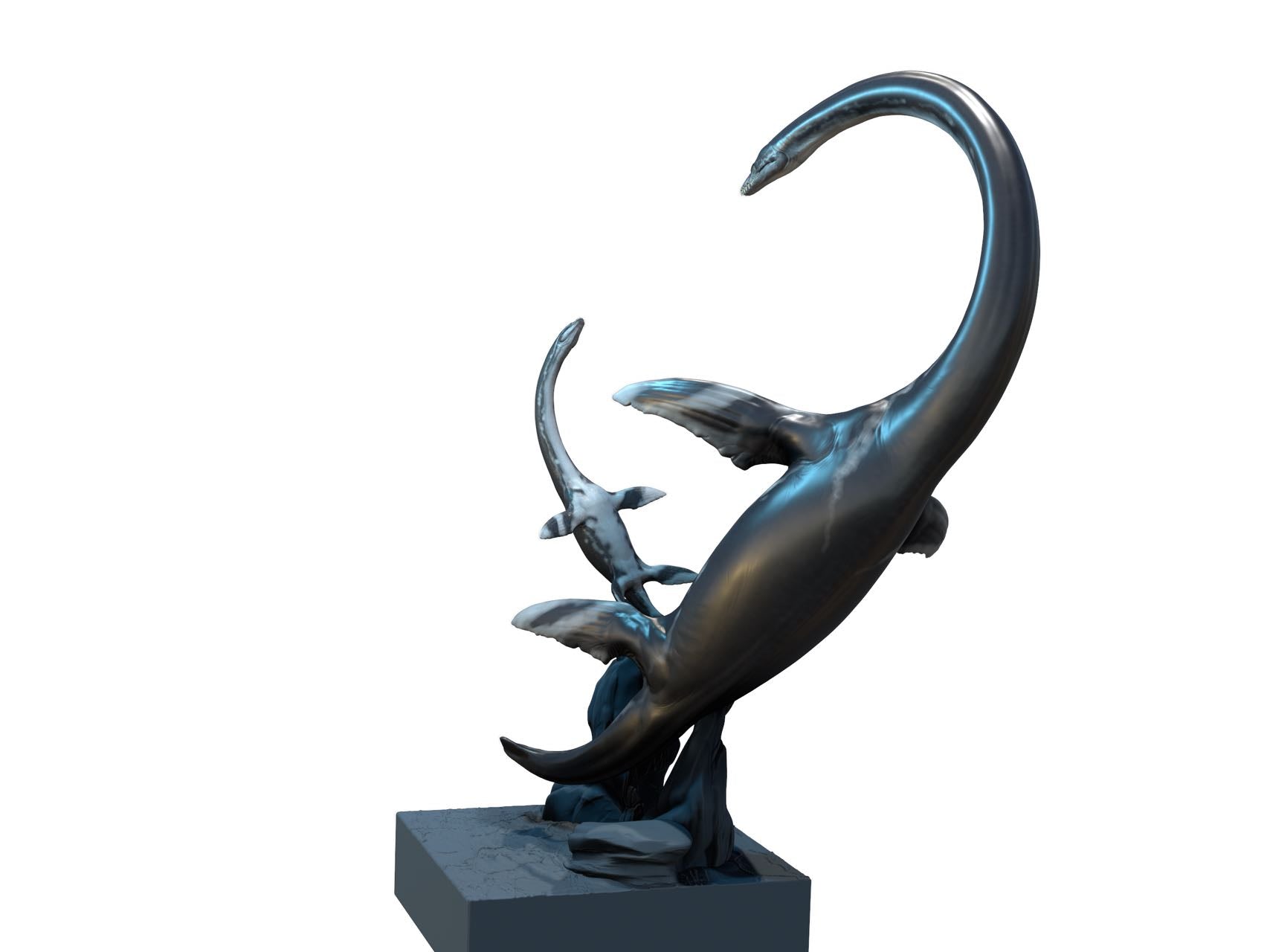 LINGHU ART STUDIO Elasmosaurus Scene Model