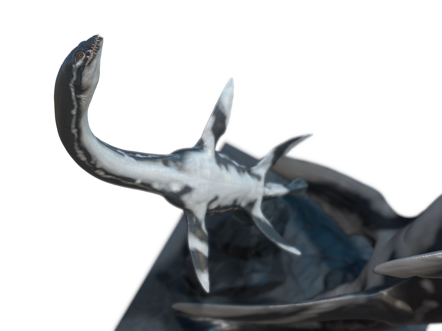 LINGHU ART STUDIO Elasmosaurus Scene Model