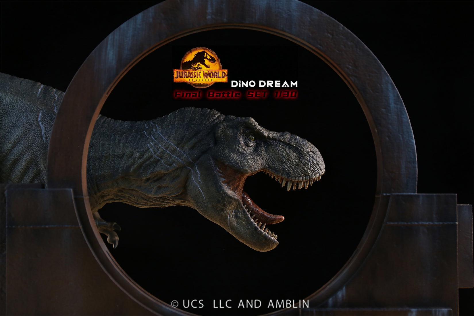 DINO DREAM 1:30 Scale Therizinosaurus VS Tyrannosaurus Rex Dark Version Figure