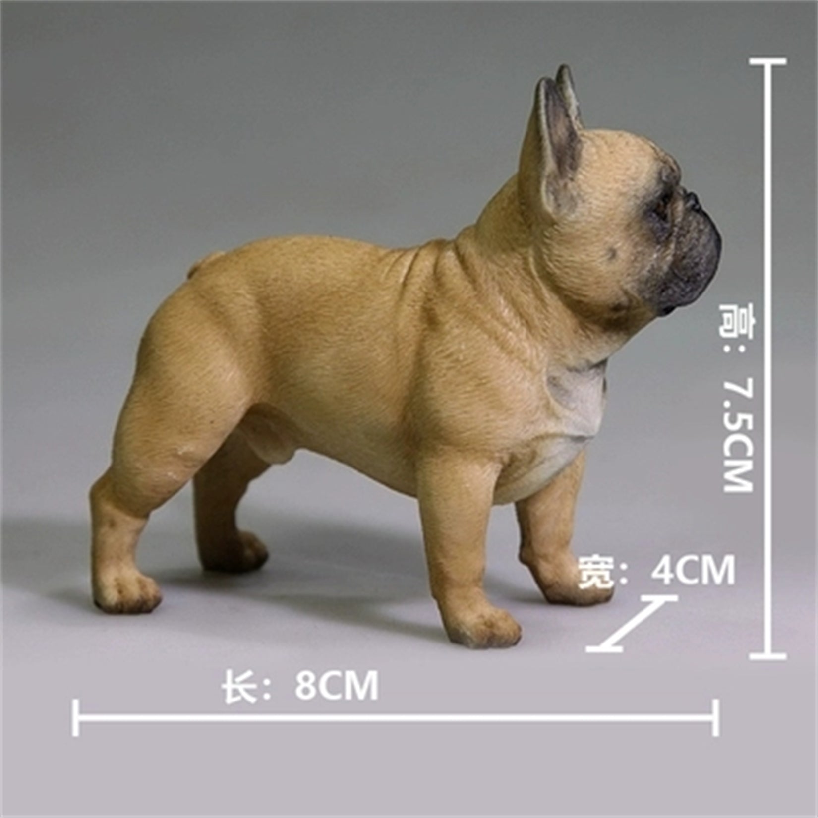 Stand French Bulldog Figure