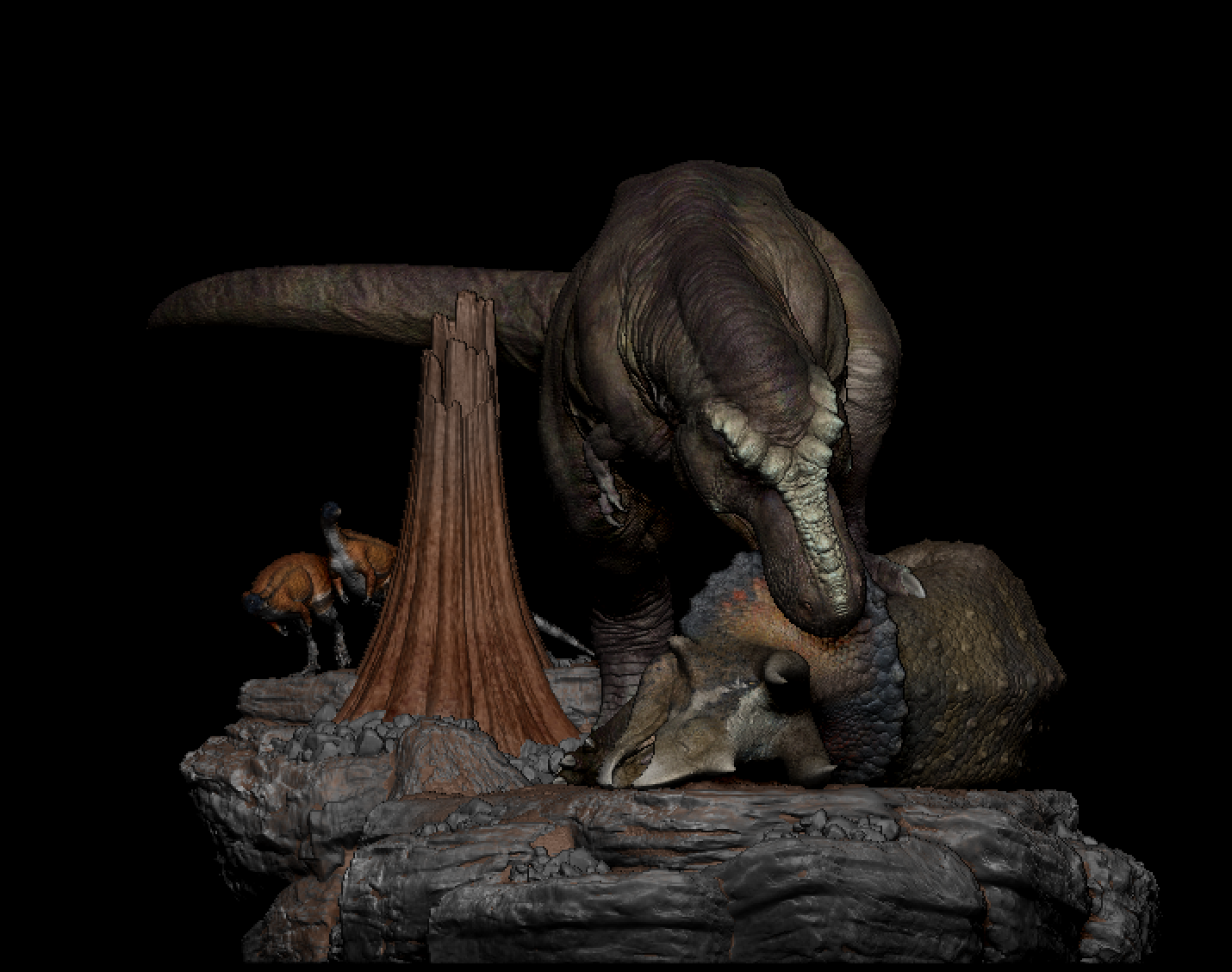 Ashine Alliance X Cristian Lopez Wankel Rex Scene Statue